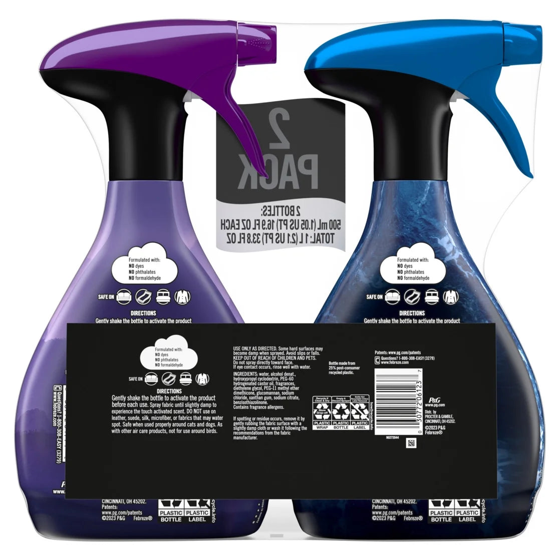 Febreze Touch Fabric Spray, Ocean & Mountain Scents, 16.9 oz, 2-Pack - View 3