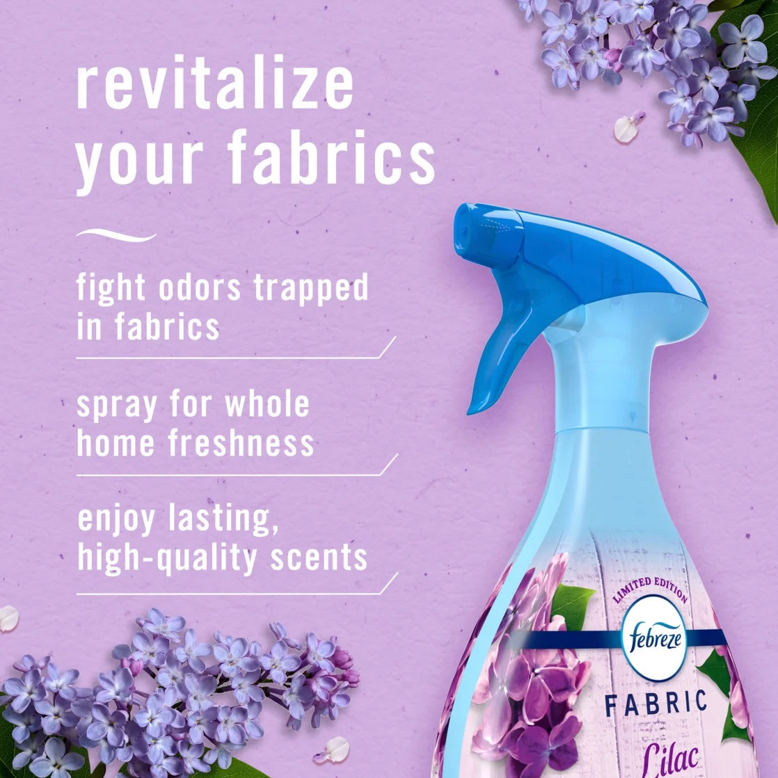 Febreze Auto Fabric Spray Air Freshener for Car, Lilac Sunrise, 23.6oz - View 2