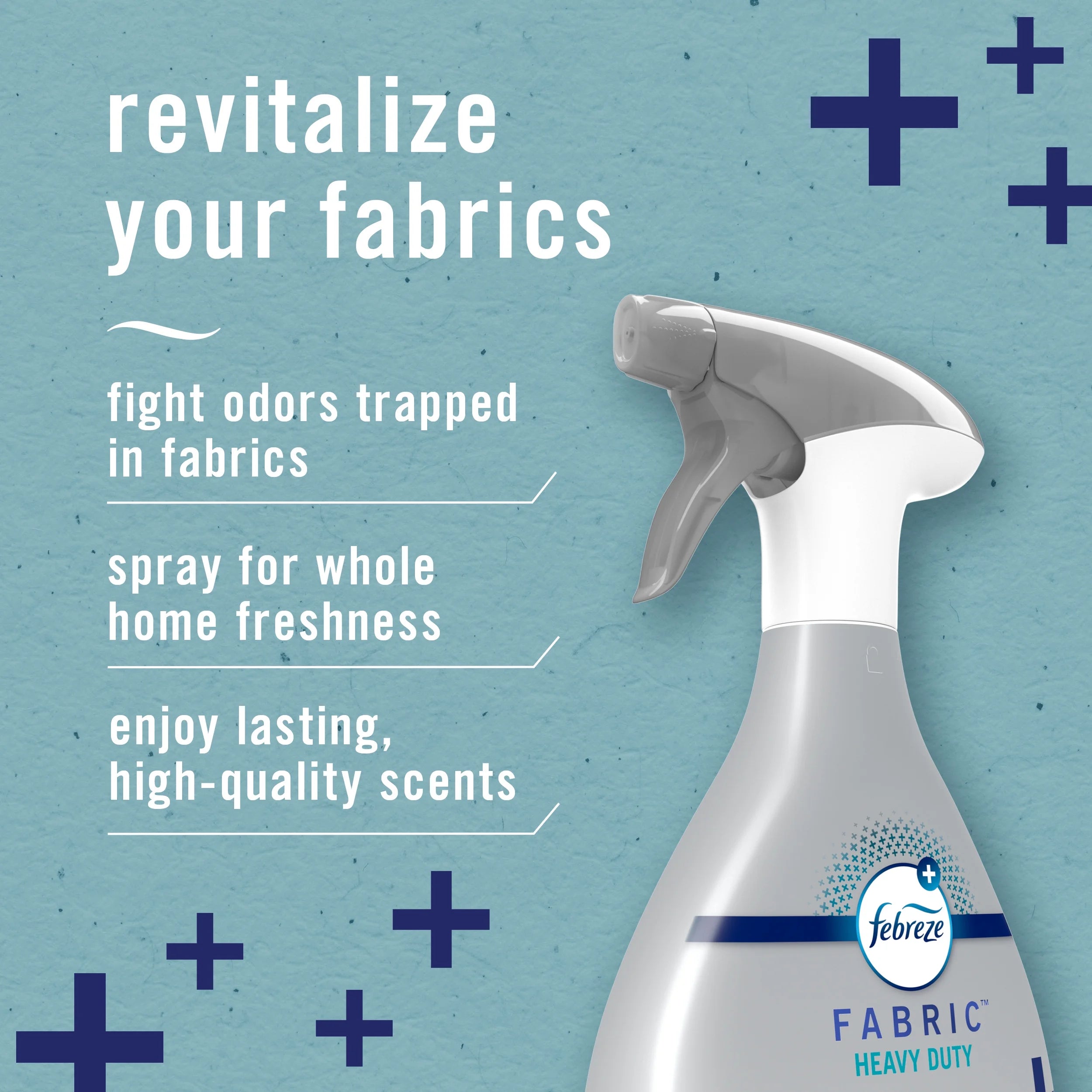 Febreze Fabric Spray Air Freshener, Odor-Fighting, Heavy Duty Crisp Clean, 27 oz - View 2