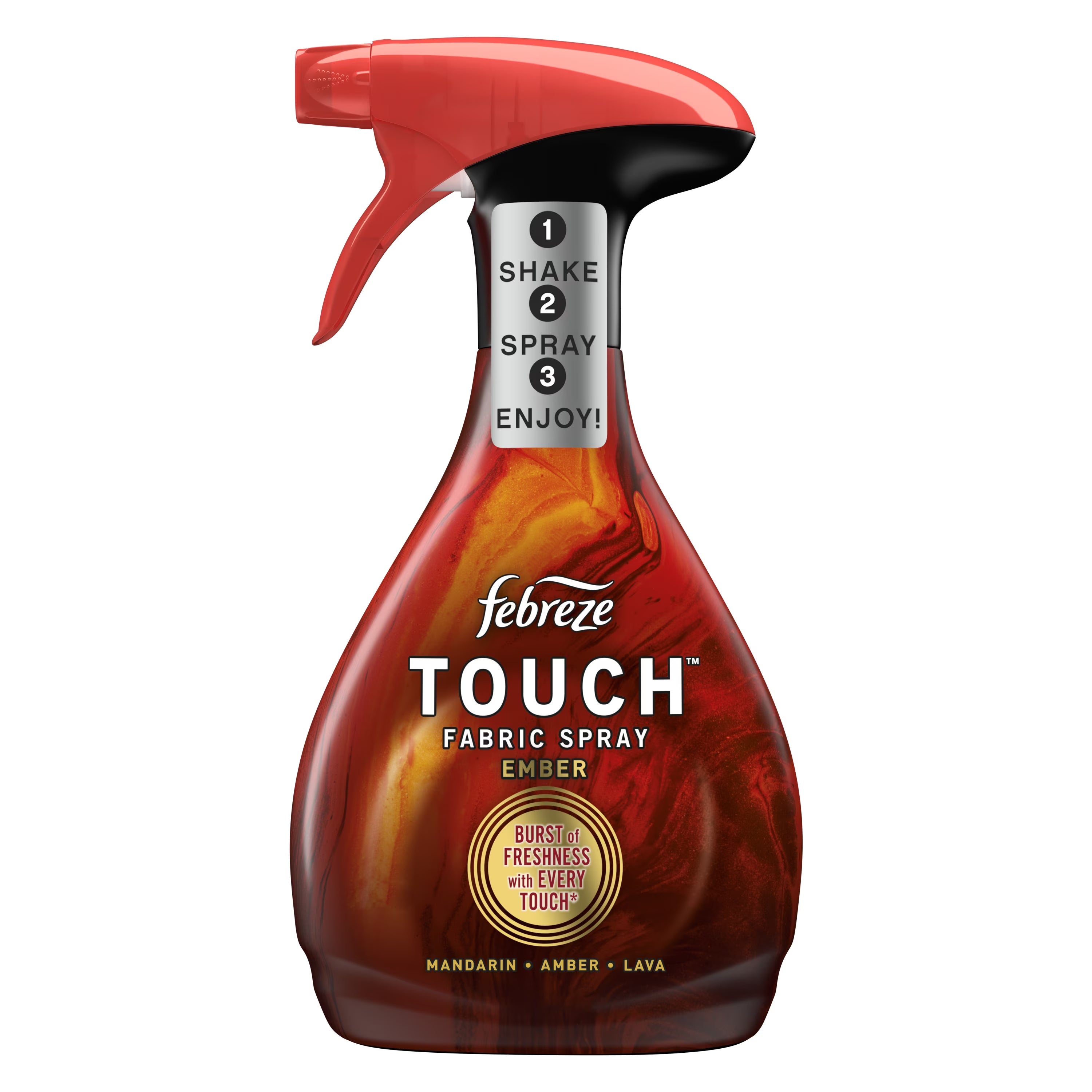 Febreze Fabric Spray Air Freshener, Odor-Fighting Fabric Refresher, Ember, 16.9
