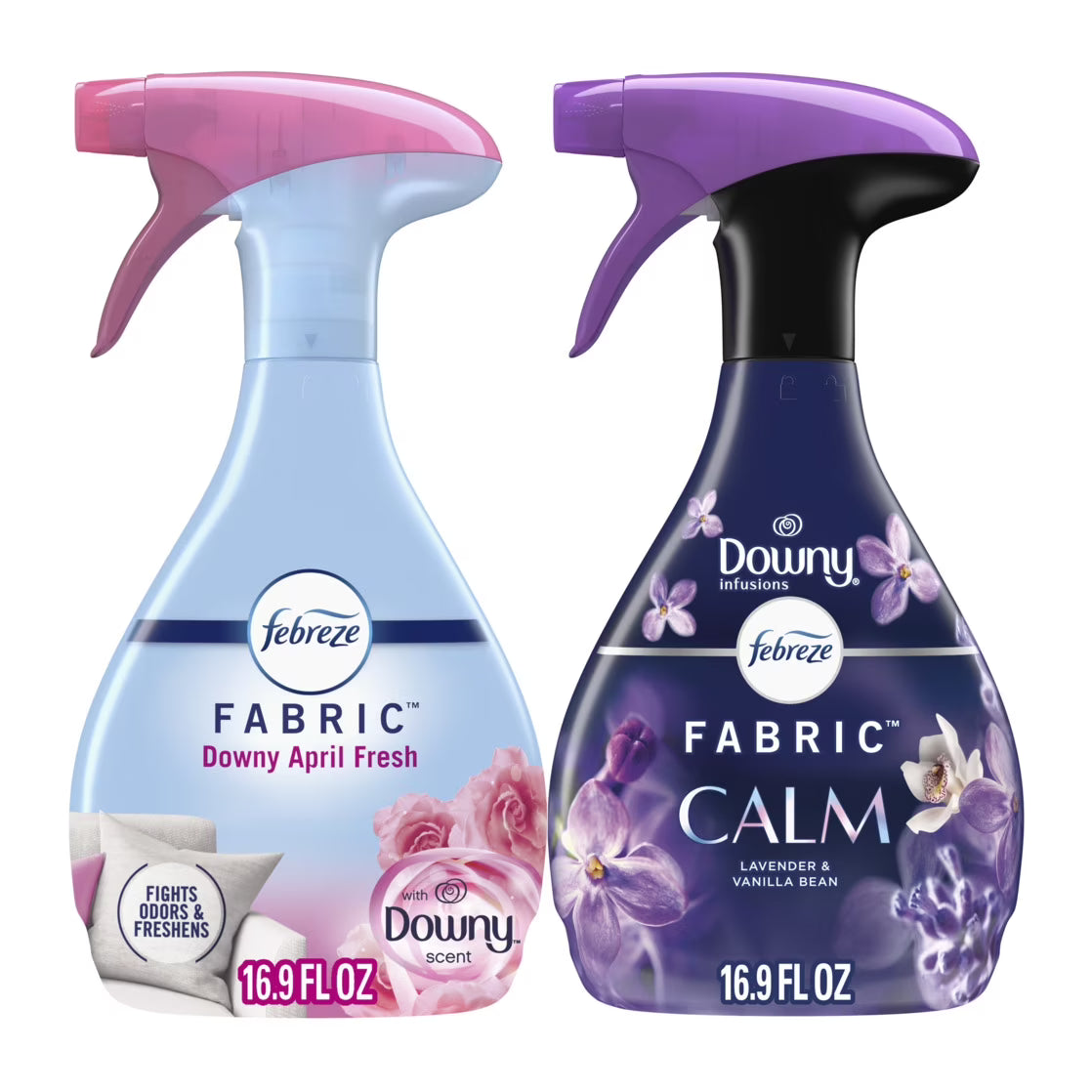 Febreze Odor-Fighting Fabric Refresher, Downy Calm and Downy April Fresh,