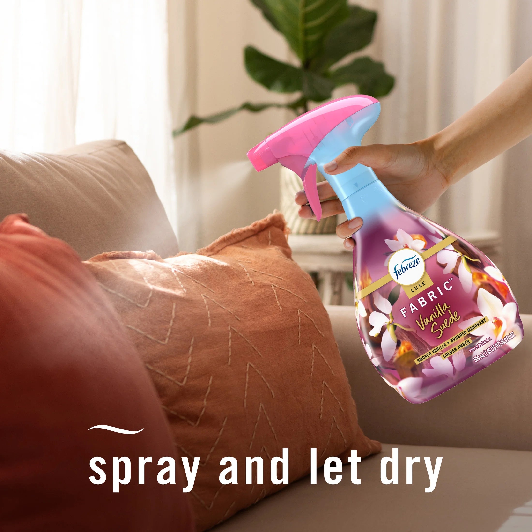 Febreze Fabric Spray Air Freshener, Odor-Fighting Fabric Refresher, Vanilla - View 3