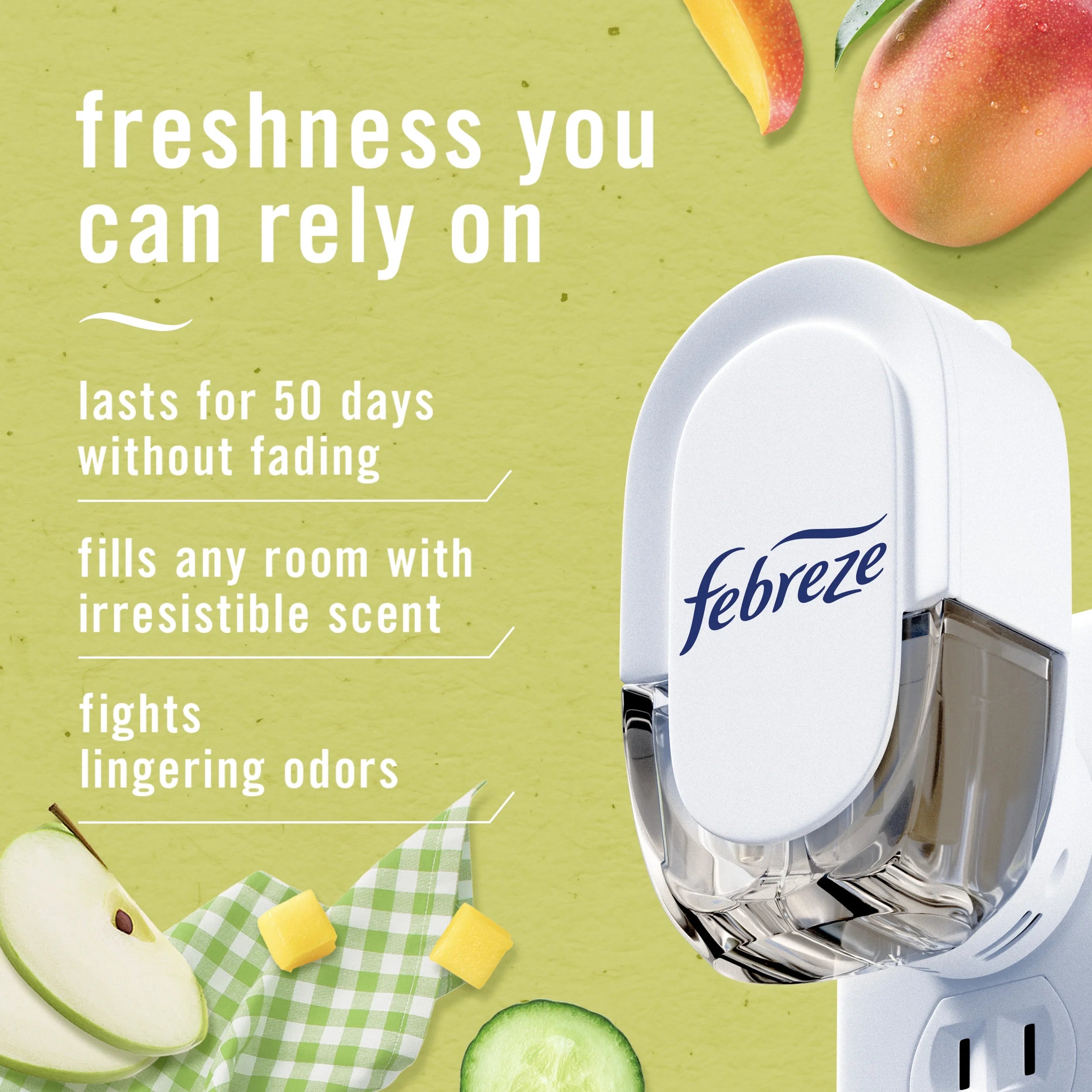(3 pack) Febreze Air Freshener PLUG Refills, Apple Mango Sunrise, 1.75 fl oz - View 3