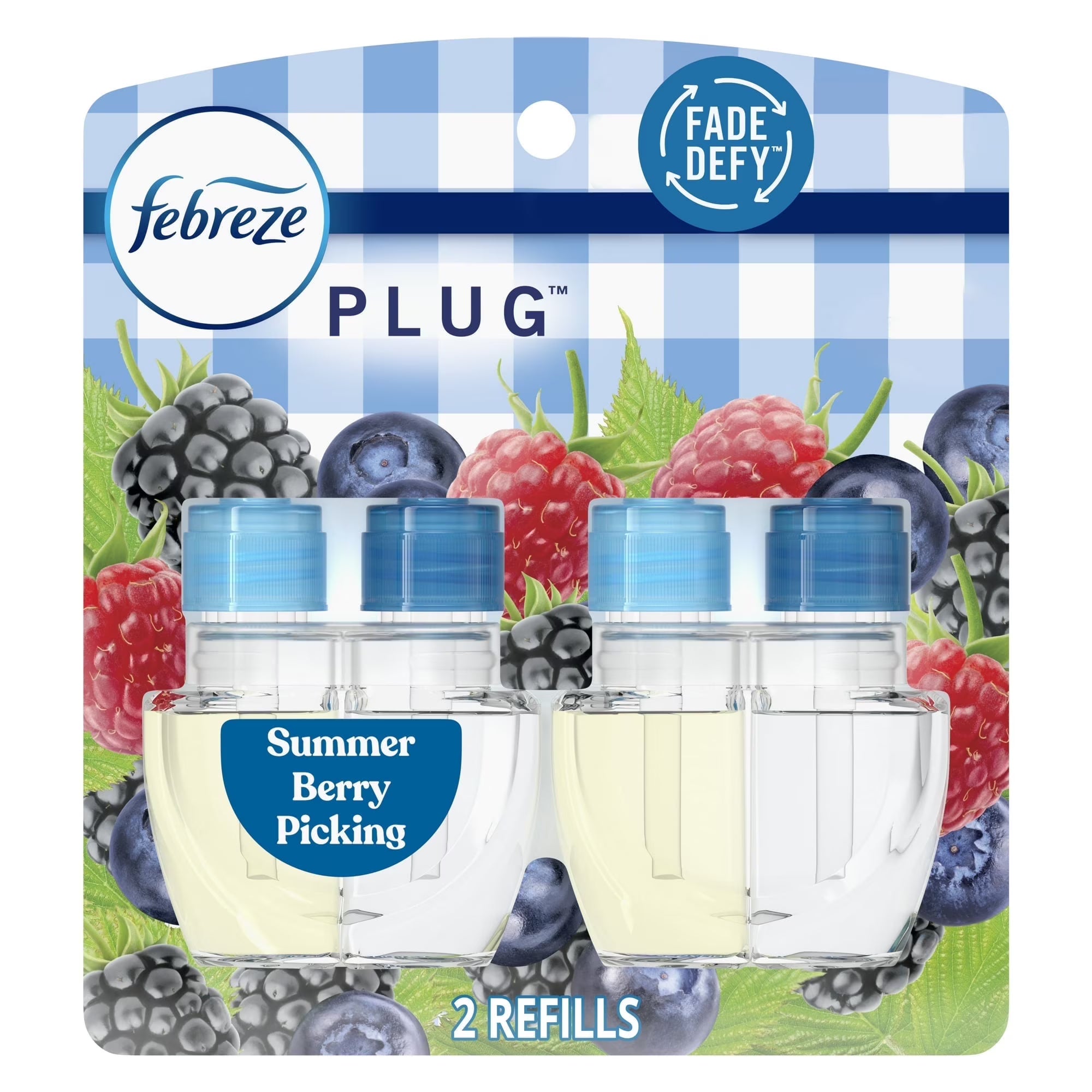 Febreze Plug In Air Freshener, Odor-Fighting Scented Oil Refill, Summer Berry