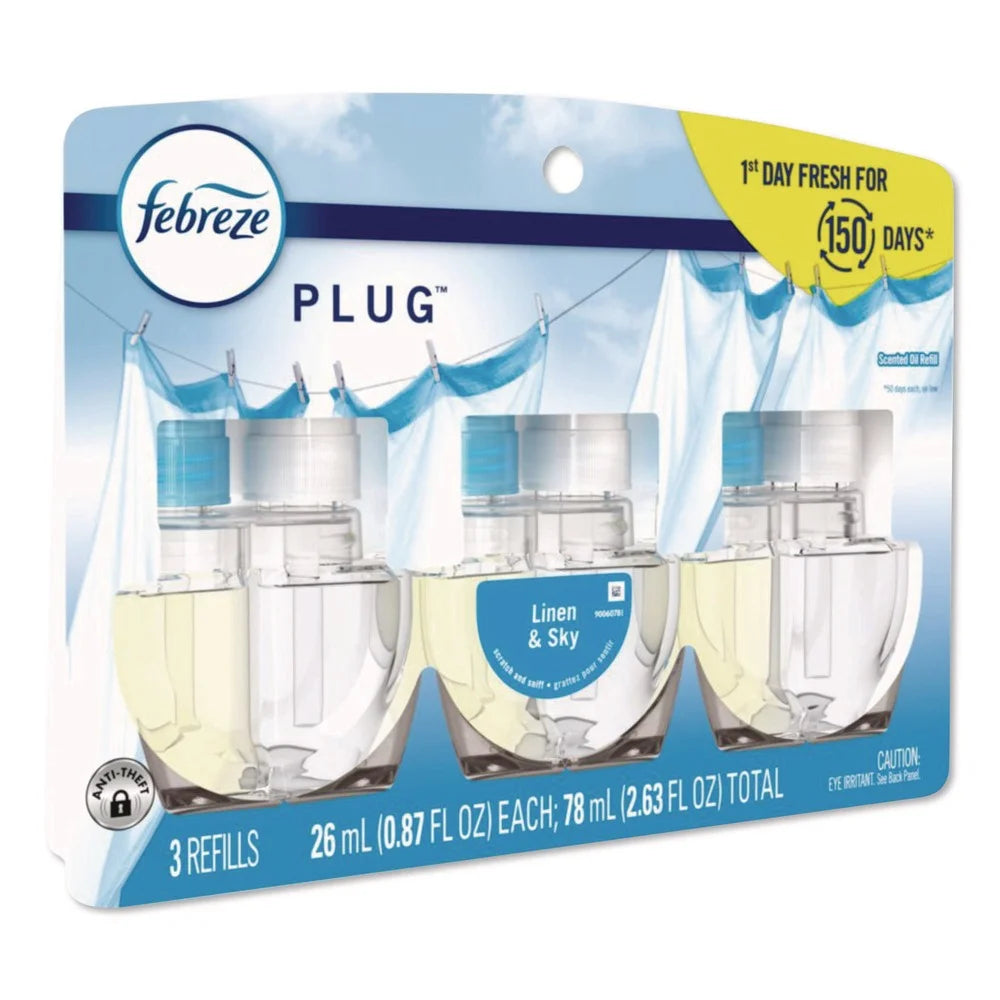 Febreze 80781115 2.63 oz. PLUG Air Freshener Refills - Linen and Sky (6 - View 3