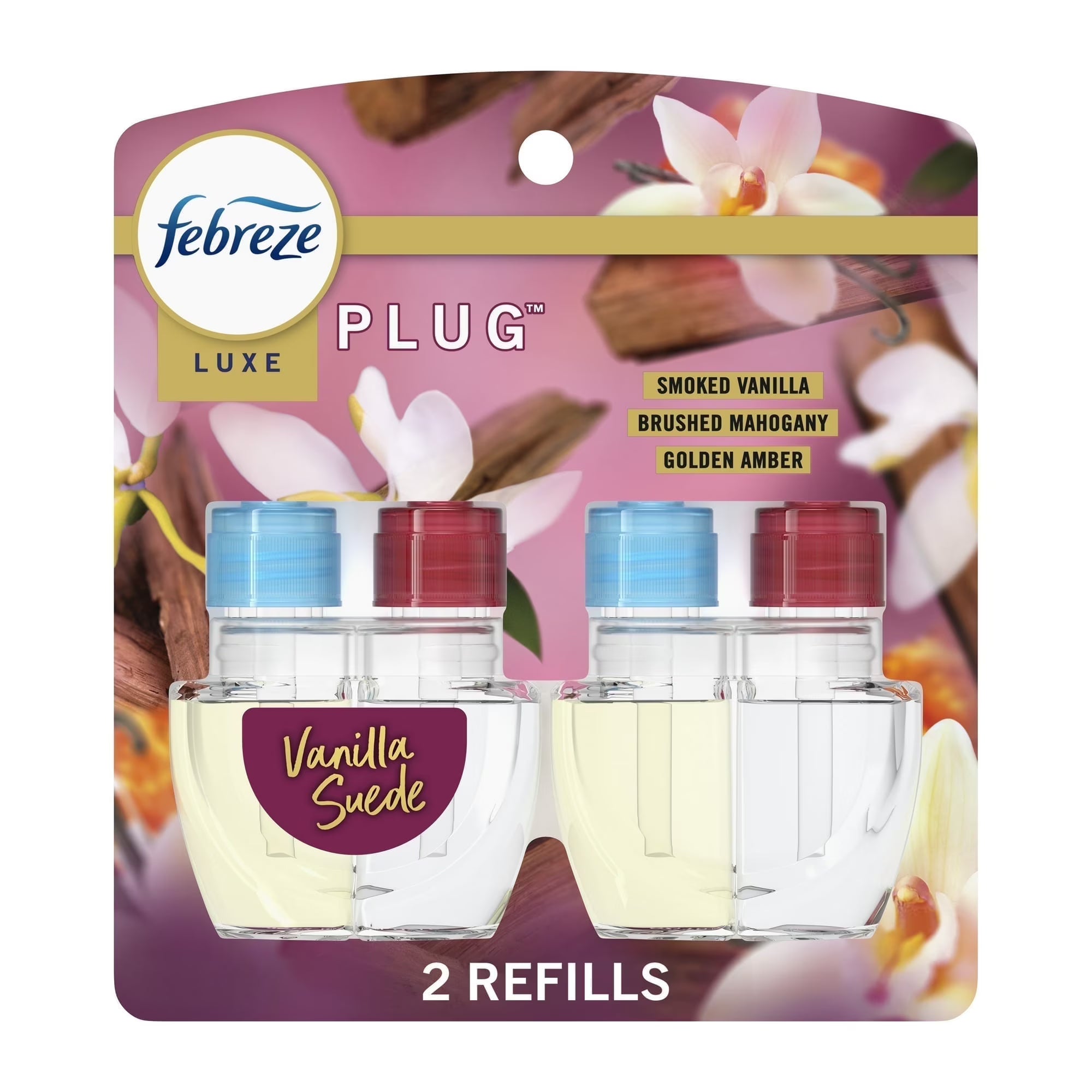 Febreze Plug In Air Freshener, Odor-Fighting Scented Oil Refill, Vanilla Suede