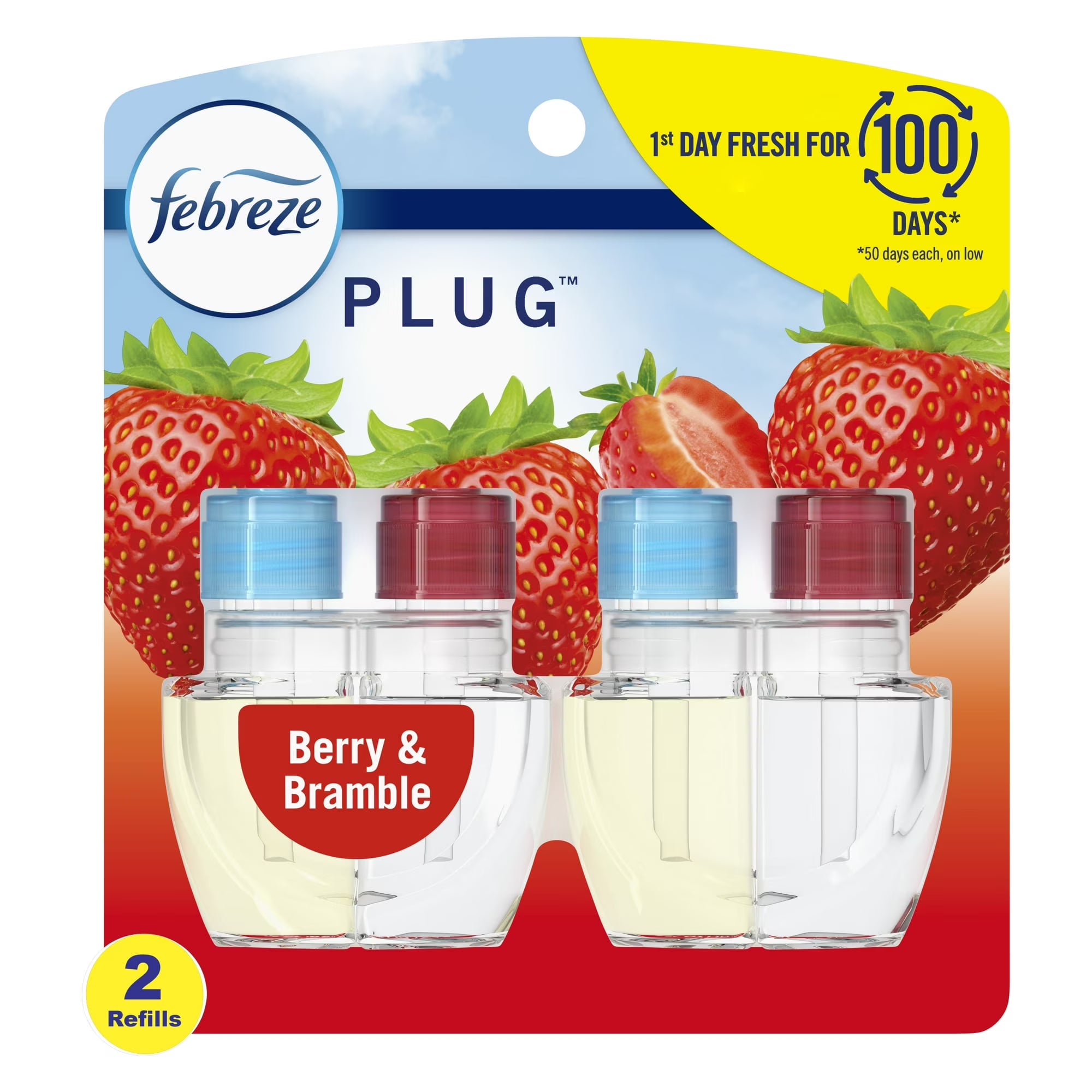 Febreze Plug In Air Freshener, Odor-Fighting Scented Oil Refill, Berry &