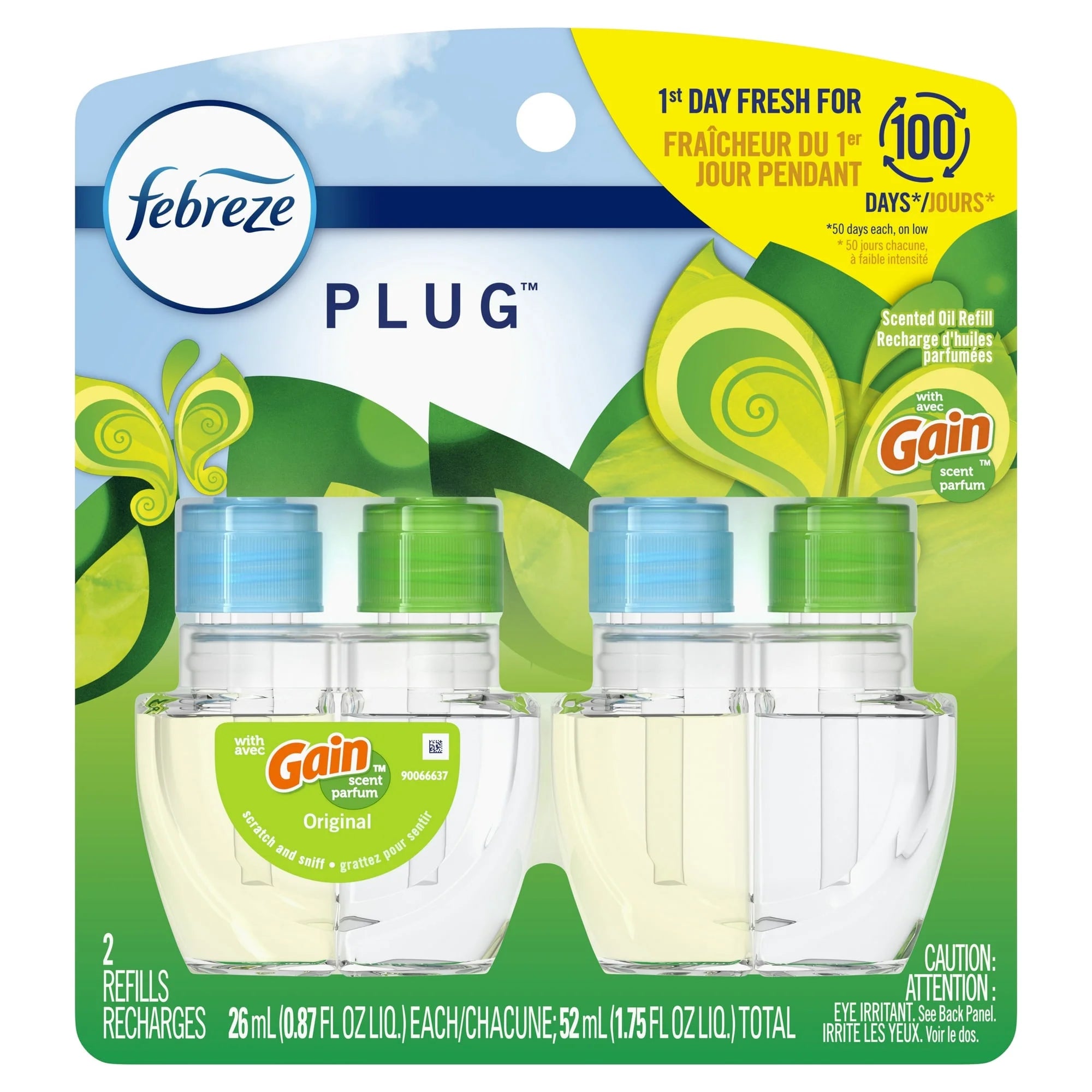 Febreze Plug In Air Freshener, Odor-Fighting Scented Oil Refill, Gain Scent, 2 - View 5