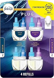 Febreze Plug In Air Freshener, Odor-Fighting Scented Oil Refill, Air Fresheners