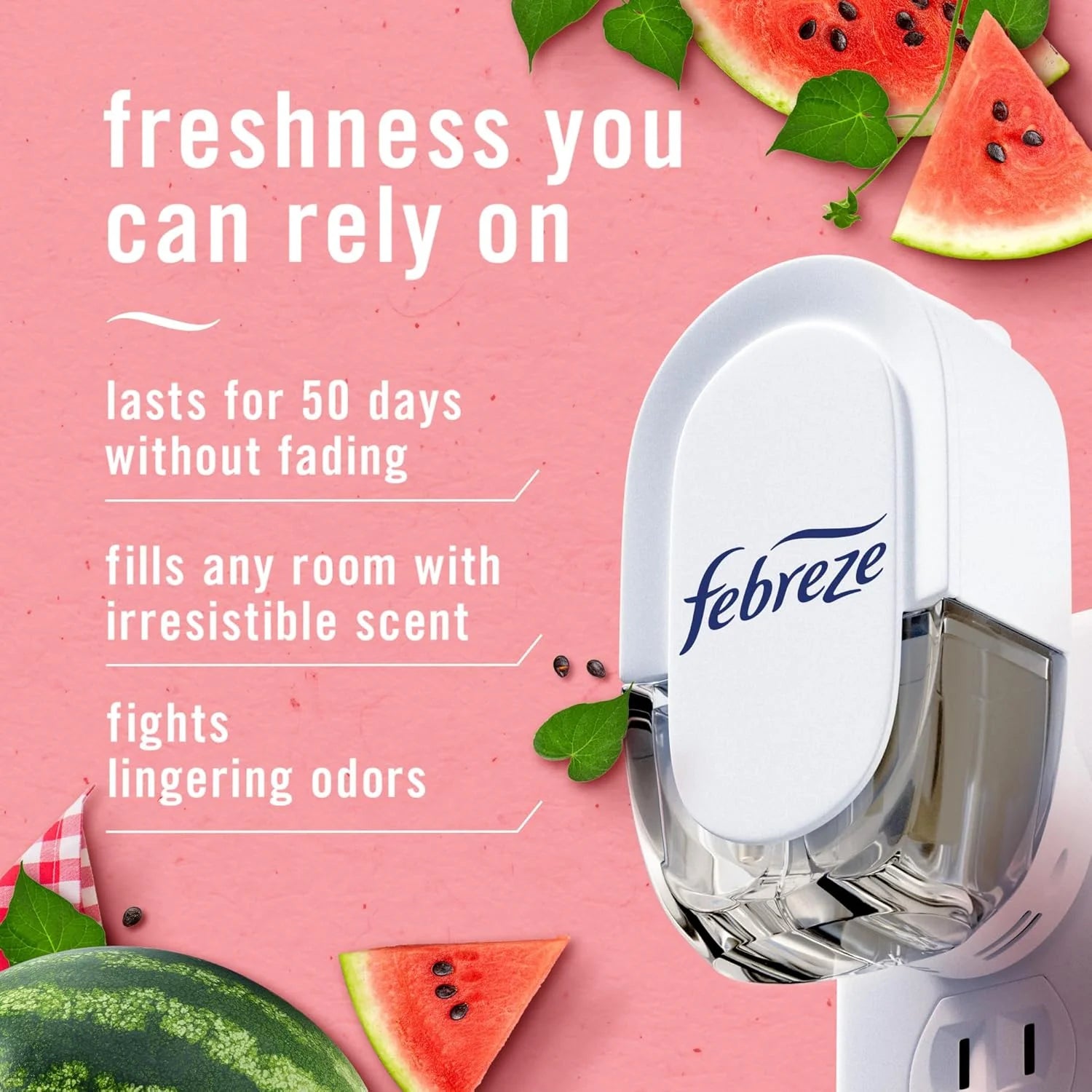 Febreze Odor-Fighting Fade Defy PLUG Air Freshener, Southern Lilac Mornings, - View 2