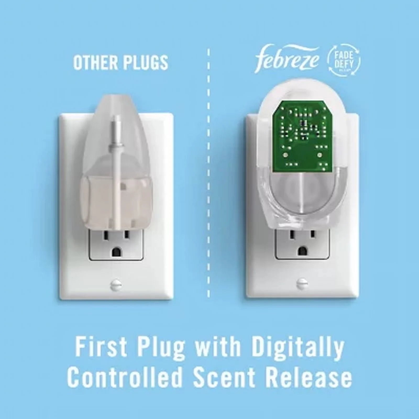 Febreze Fade Defy PLUG Air Freshener, Linen & Sky + Gain Original 1 Warmer + 5 - View 5