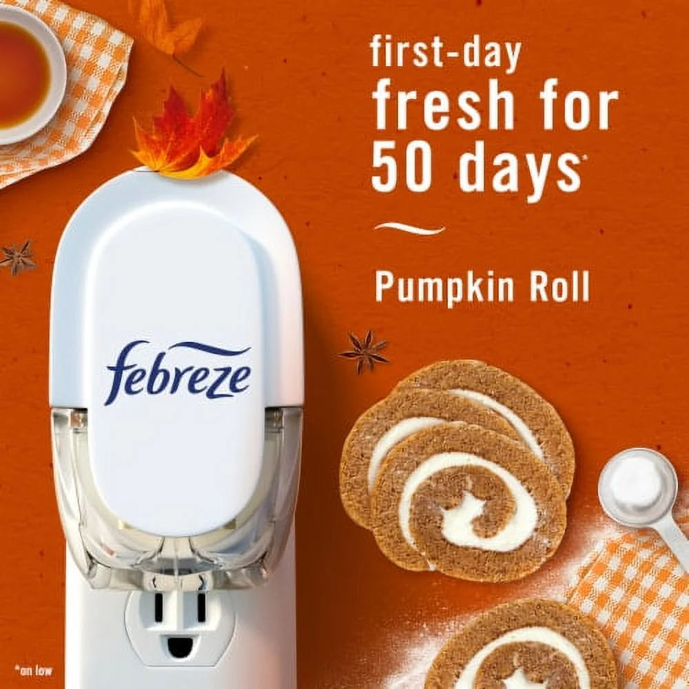Febreze Odor-Fighting Fade Defy PLUG Air Freshener Pumpkin Roll Oil Refill - View 4
