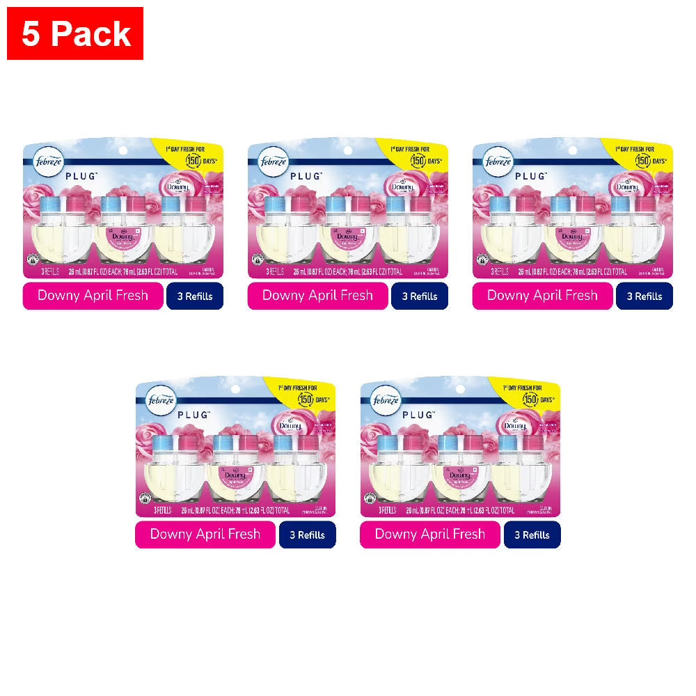Febreze Plug In Air Freshener Odor-Fighting Scented Oil Refill Downy April
