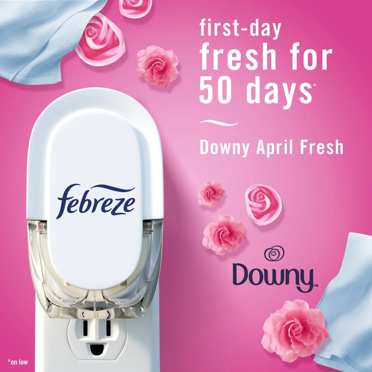 Febreze Odor-Fighting Fade Defy PLUG Air Freshener,Downy April Fresh, - View 3