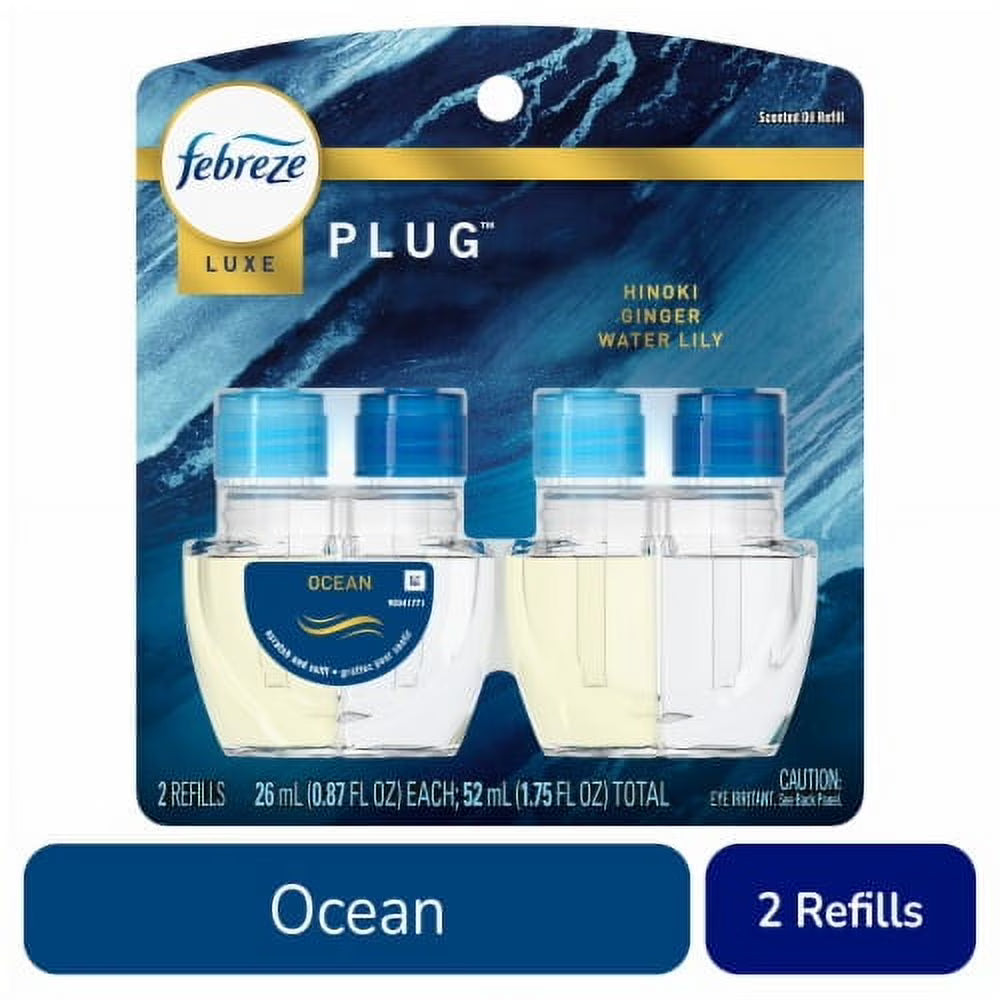Febreze Origins Fade Defy PLUG Air Freshener & Odor Fighter Ocean Dual Oil