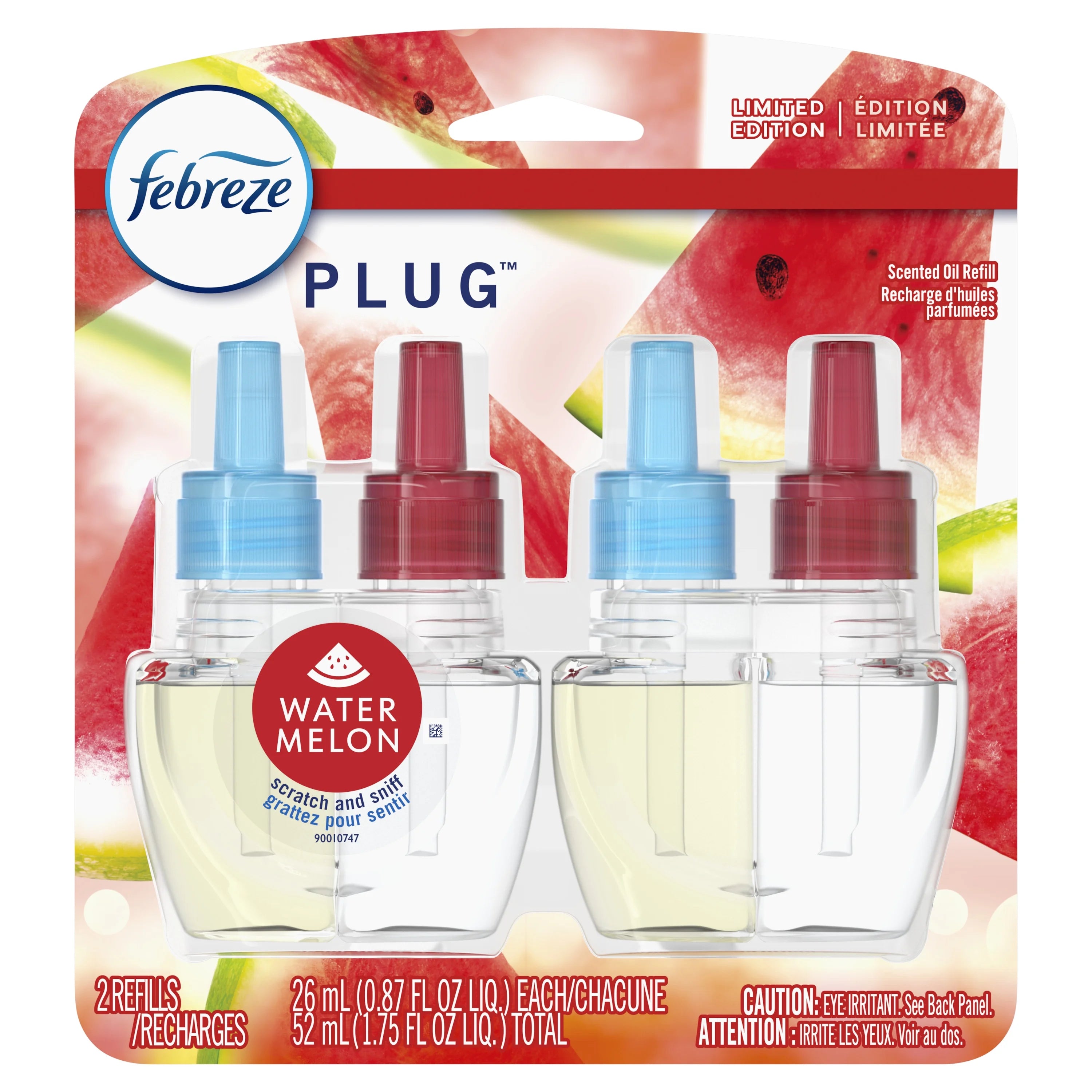 Febreze Odor-Fighting Plug Air Freshener Watermelon, (2) .87 fl oz Oil Refills - View 6