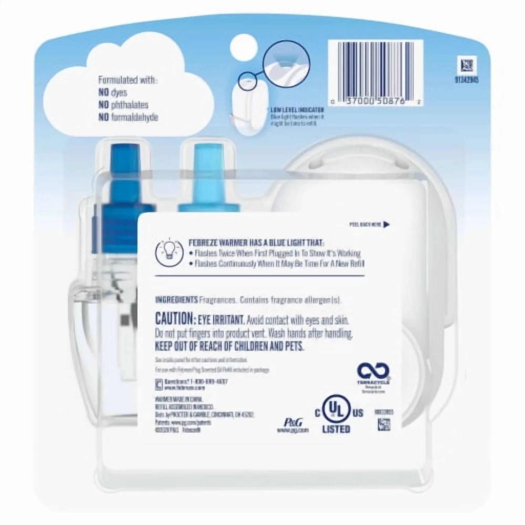 Febreze Origins Fade Defy PLUG Air Freshener & Odor Fighter Ocean Starter Kit & - View 3