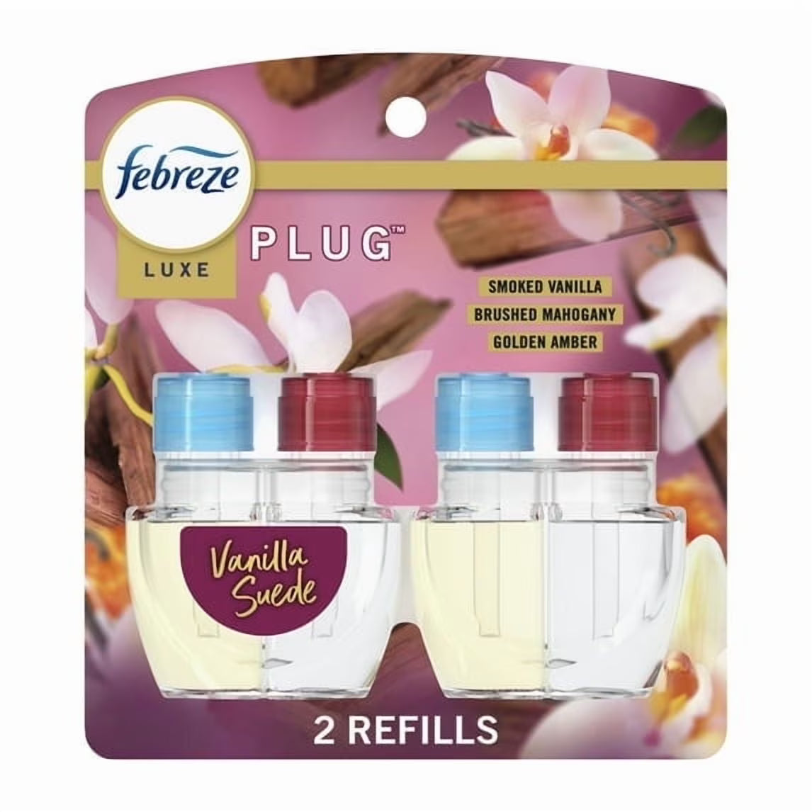 Febreze Plug In Air Freshener, Odor-Fighting Scented Oil Refill, Vanilla Suede