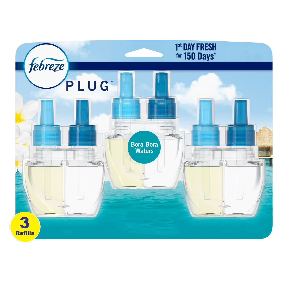 Febreze Odor-Fighting Fade Defy Plug Air Freshener Refill - Bora Bora - 0.87 fl