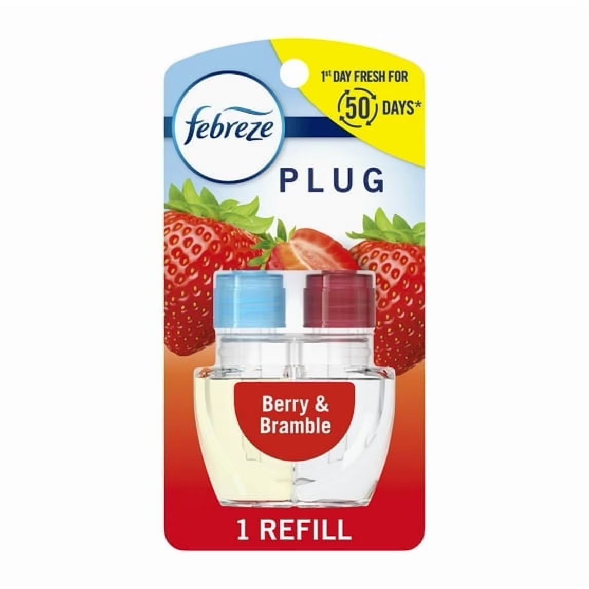Febreze Plug Refill Odor-Fighting Air Freshener Berry & Bramble Scent, 1 Count,