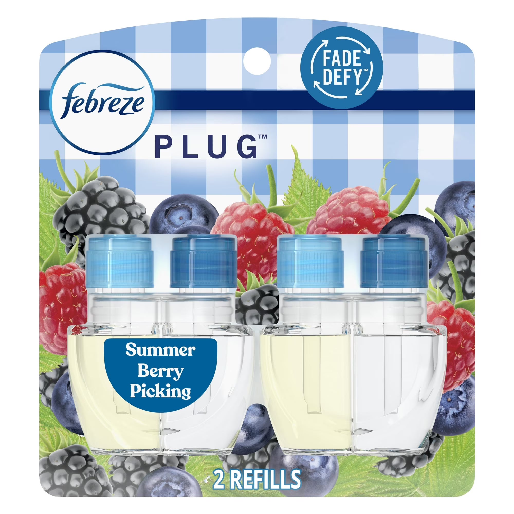 Febreze Plug In Air Freshener, Odor-Fighting Oil Refill, Summer Berry Picking,