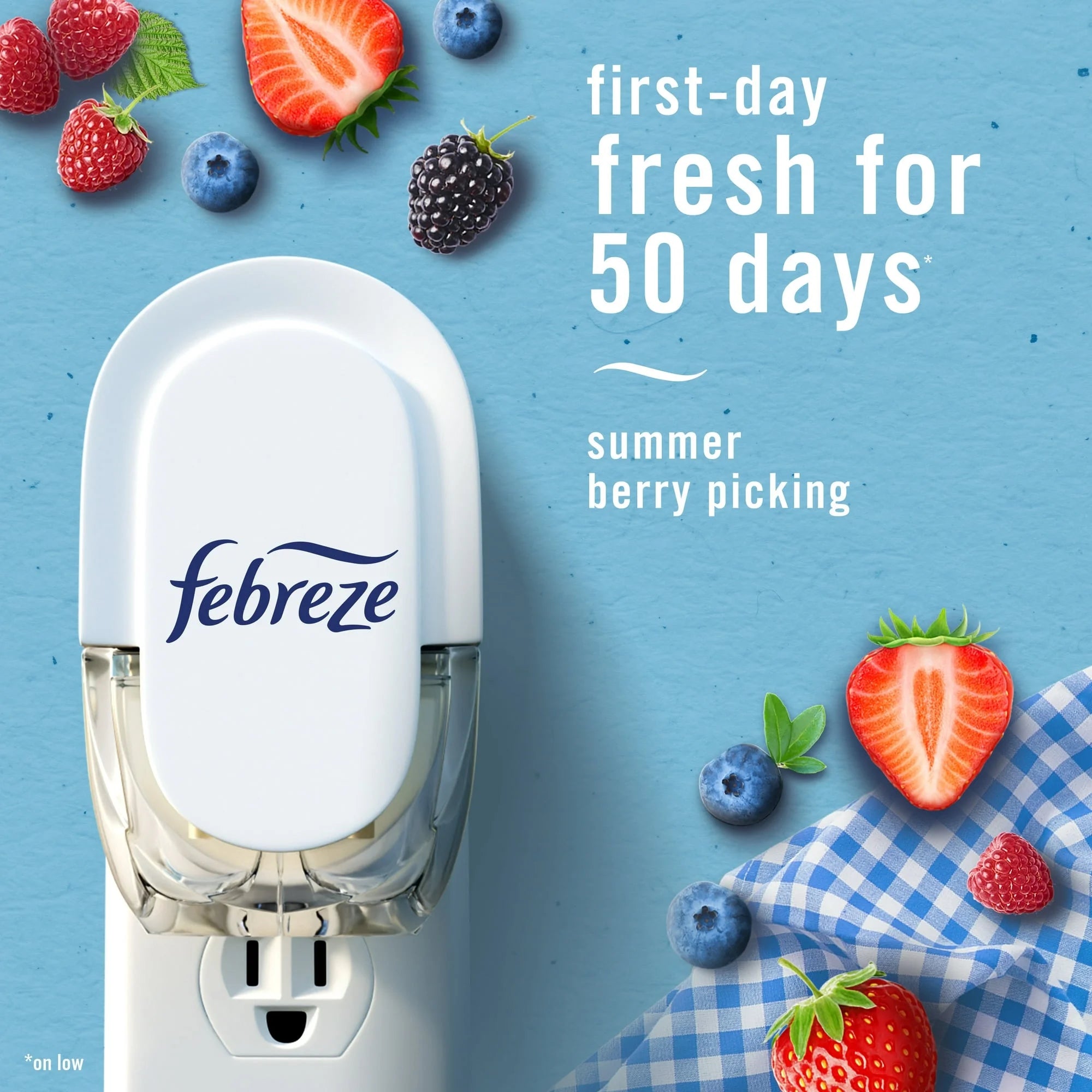 Febreze Plug In Air Freshener, Odor-Fighting Oil Refill, Summer Berry Picking, - View 4