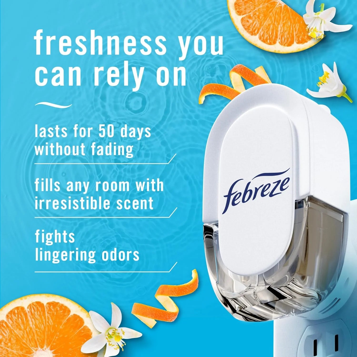 Febreze Odor-Fighting Fade Defy PLUG Air Freshener, Refresh and Energize, - View 4