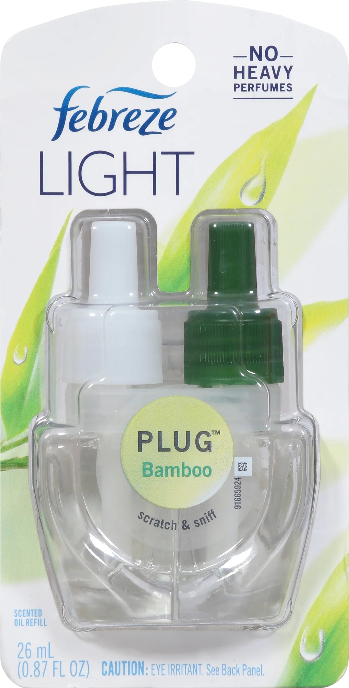 Febreze Light Plug Scented Oil Refill, Bamboo Scent 0.87oz - View 2