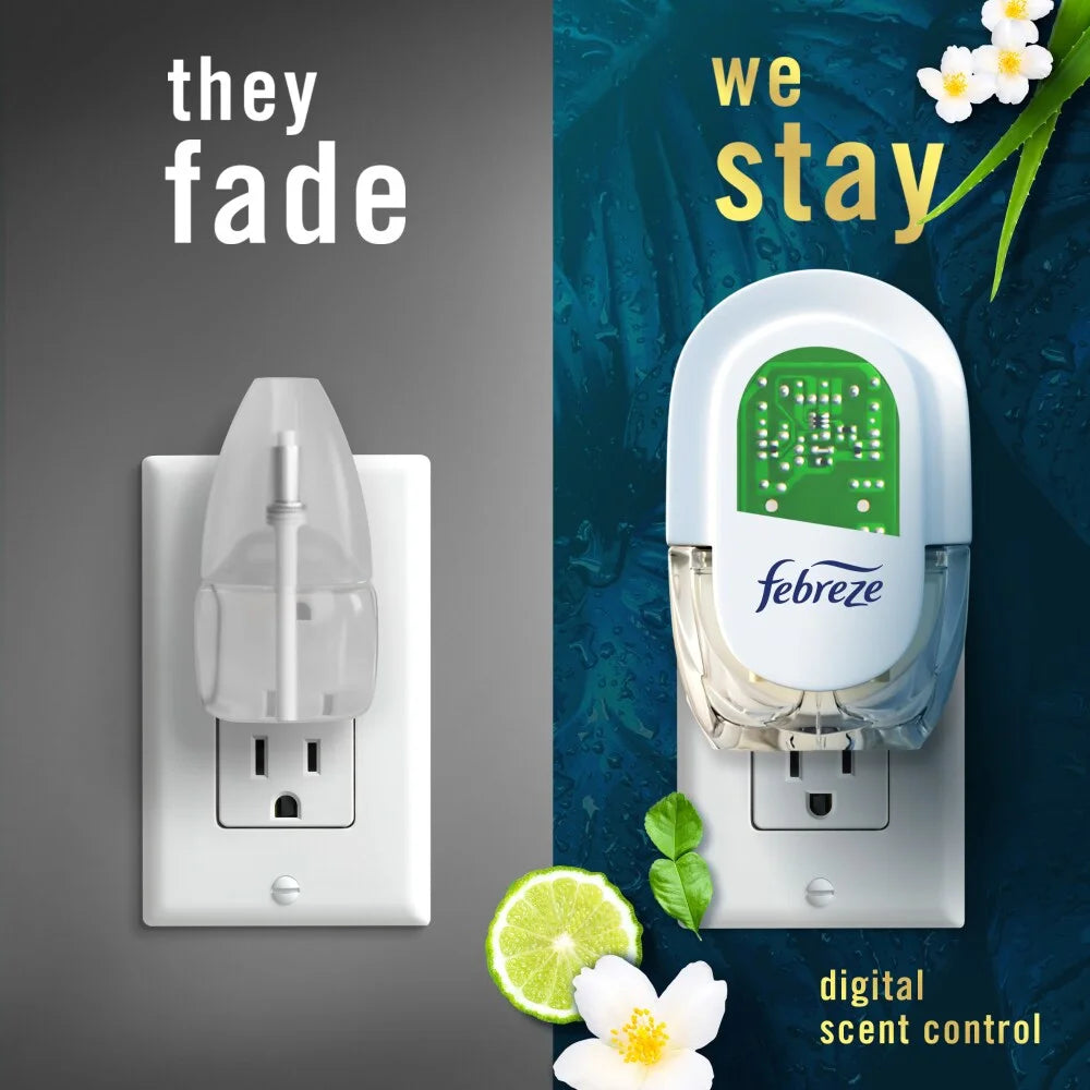 Febreze Plug Odor-Fighting Scented Oil Air Freshener Dual Refill Rainforest - - View 4