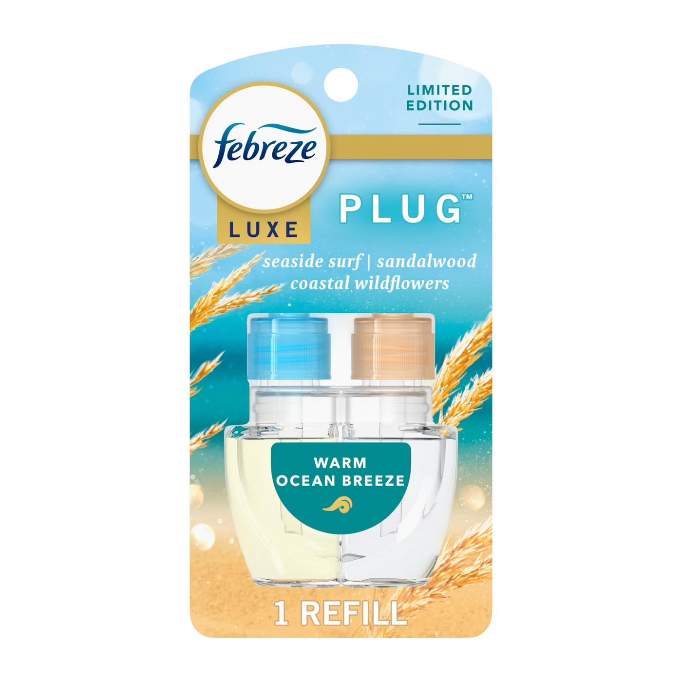 2 Pack Febreze Plug In Air Freshener Odor-Fighting Scented Oil Refill - Warm