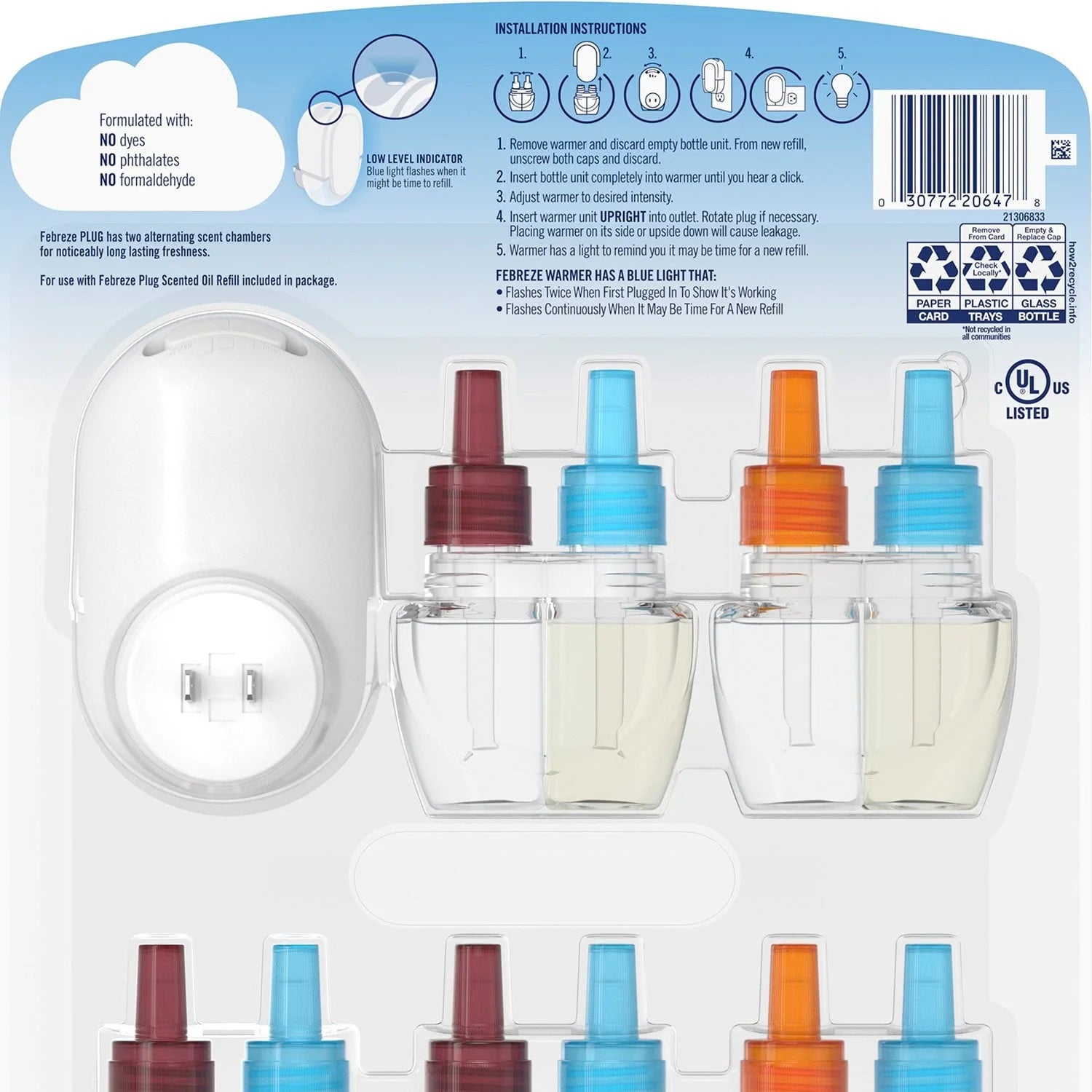 Febreze PLUG Air Freshener, Cranberry & Fall Breeze, 1 Warmer + 5 Refills - View 2