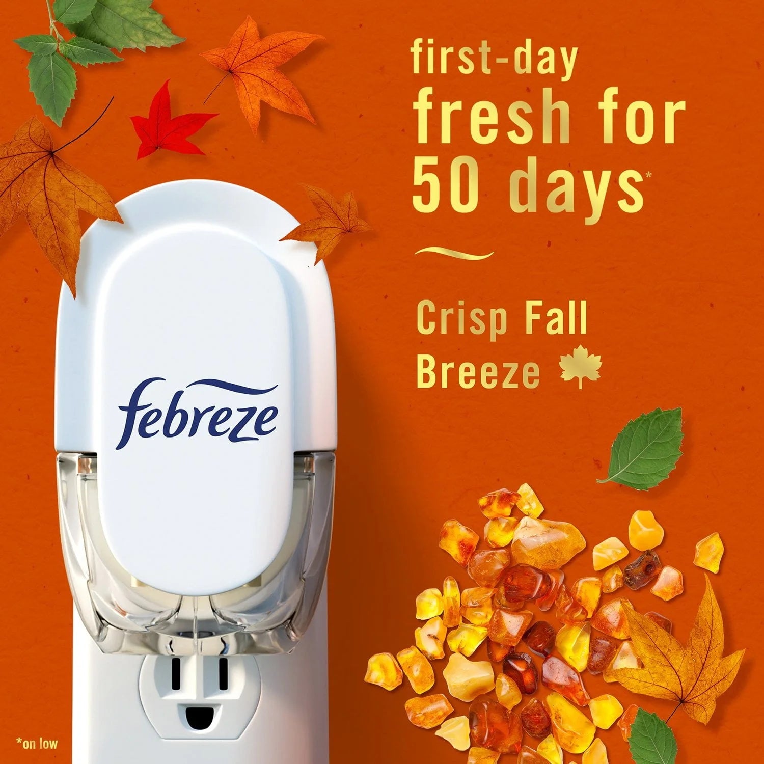 Febreze PLUG Air Freshener, Cranberry & Fall Breeze, 1 Warmer + 5 Refills - View 5
