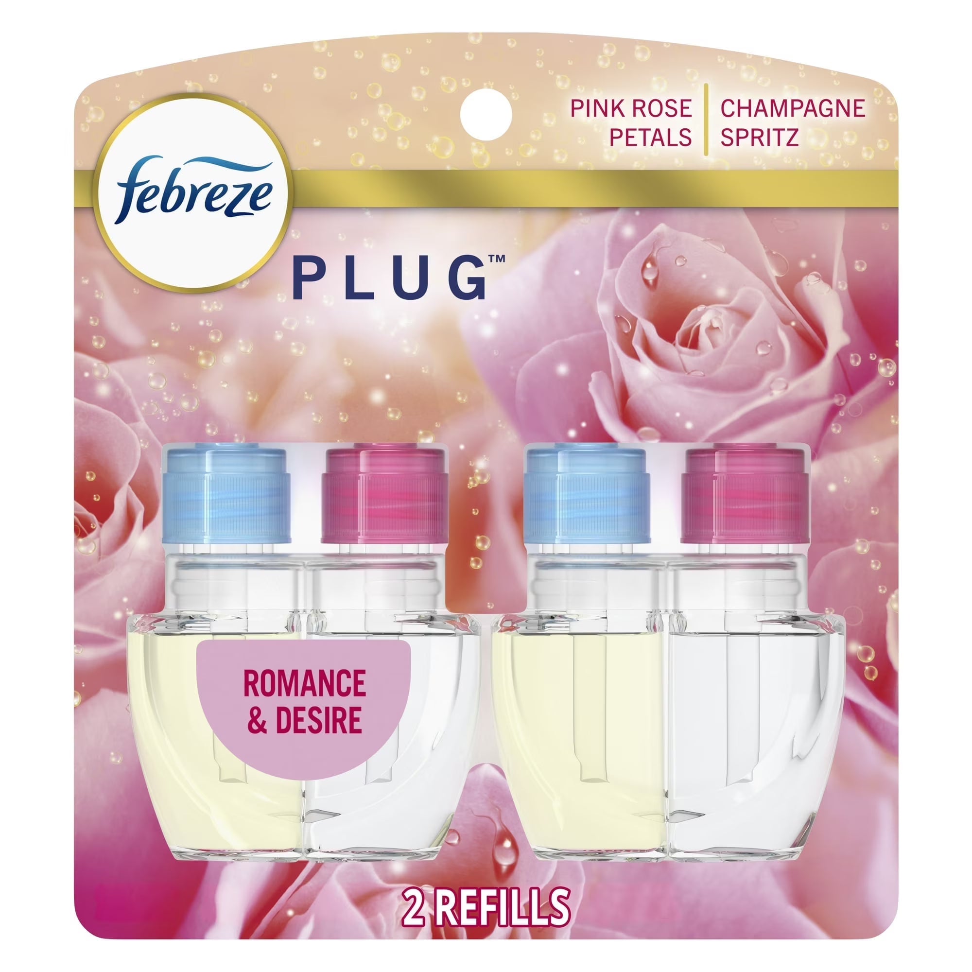 Febreze Plug In Air Freshener, Odor-Fighting Scented Oil Refill, Romance &