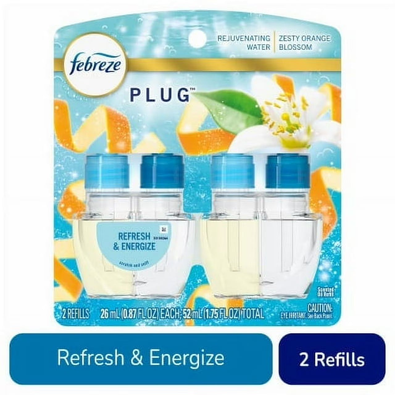 Febreze Plug In Air Freshener Odor-Fighting Scented Oil Refill Refresh &