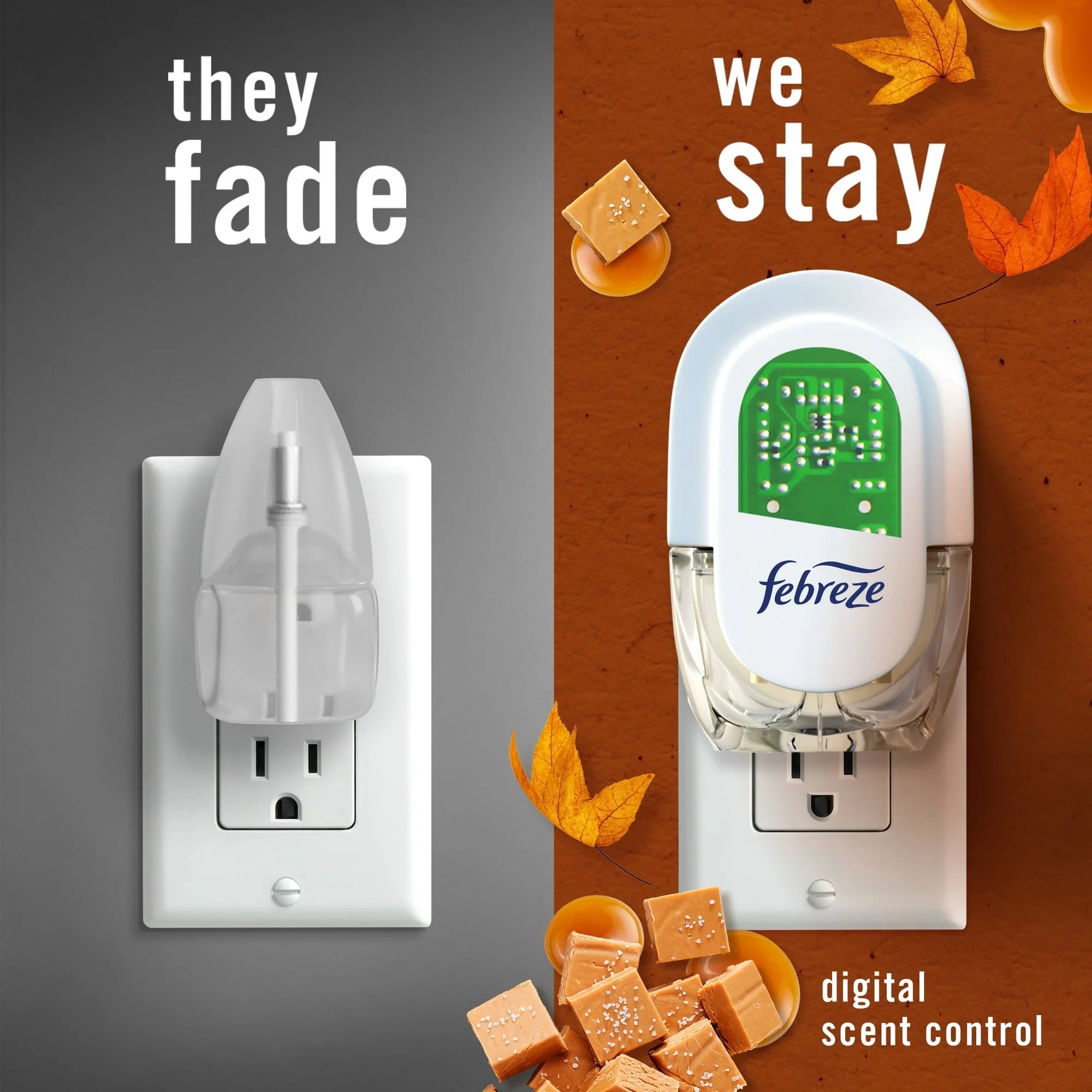 Febreze Plug Refill Odor-Fighting Air Freshener Sea Salt Caramel & Maple Scent, - View 6