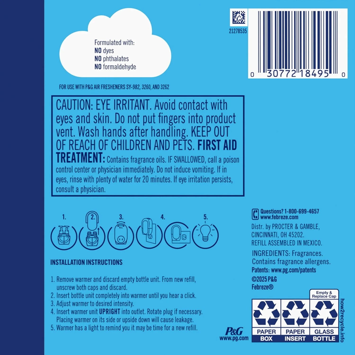 Febreze Plug Air Freshener Refills, Mediterranean Lavender & Linen & Sky, 4.35 - View 2