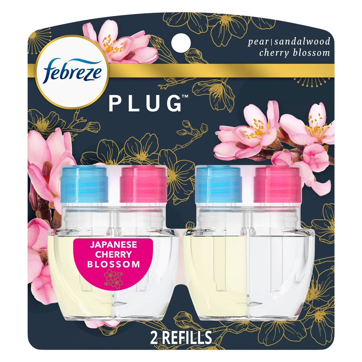 Febreze Dual Plug Air Freshener Refill Japanese Cherry Blossom Plug - 1.75 fl