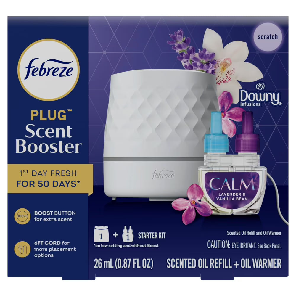 Febreze Plug Scent Booster Oil Refill & Oil Warmer - Calm Lavender & Vanilla