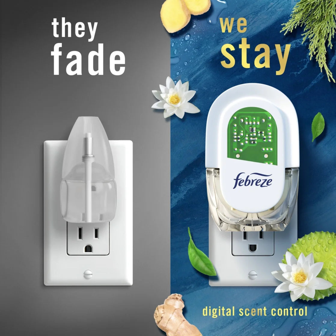 Febreze Plug in Air Freshener with Ocean & Mountain Scents Oil Refill, 4 Pack - View 4