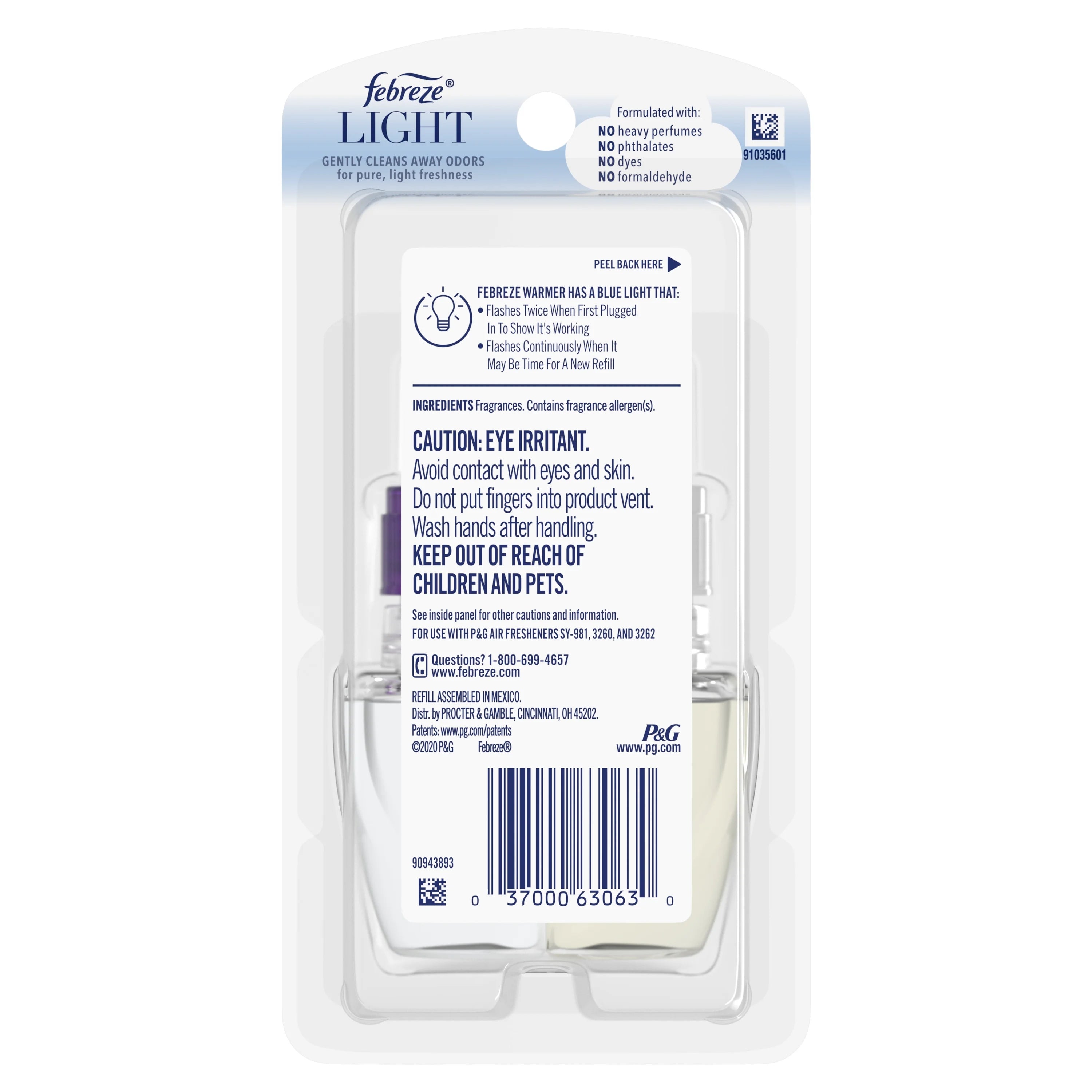 Febreze Light Odor-Eliminating Air Freshener Plug Scented Oil Refills, - View 3