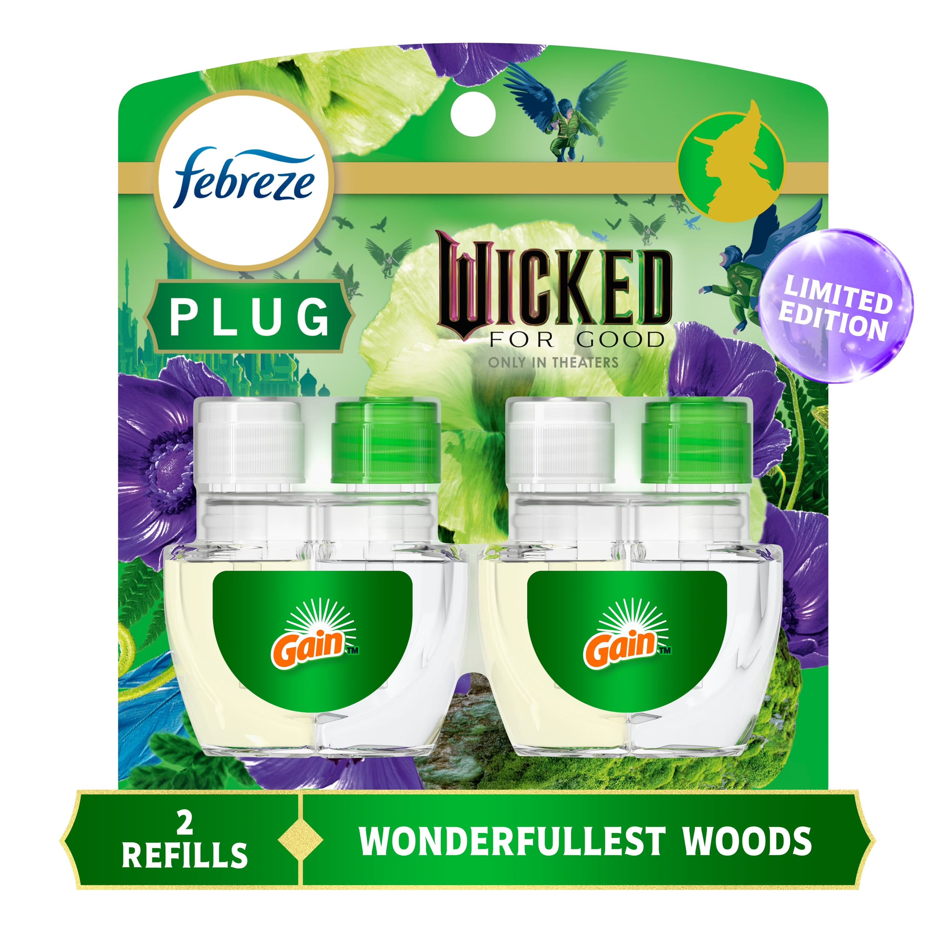 Febreze Plug In Air Freshener, "Wicked: For Good" Limited Edition,