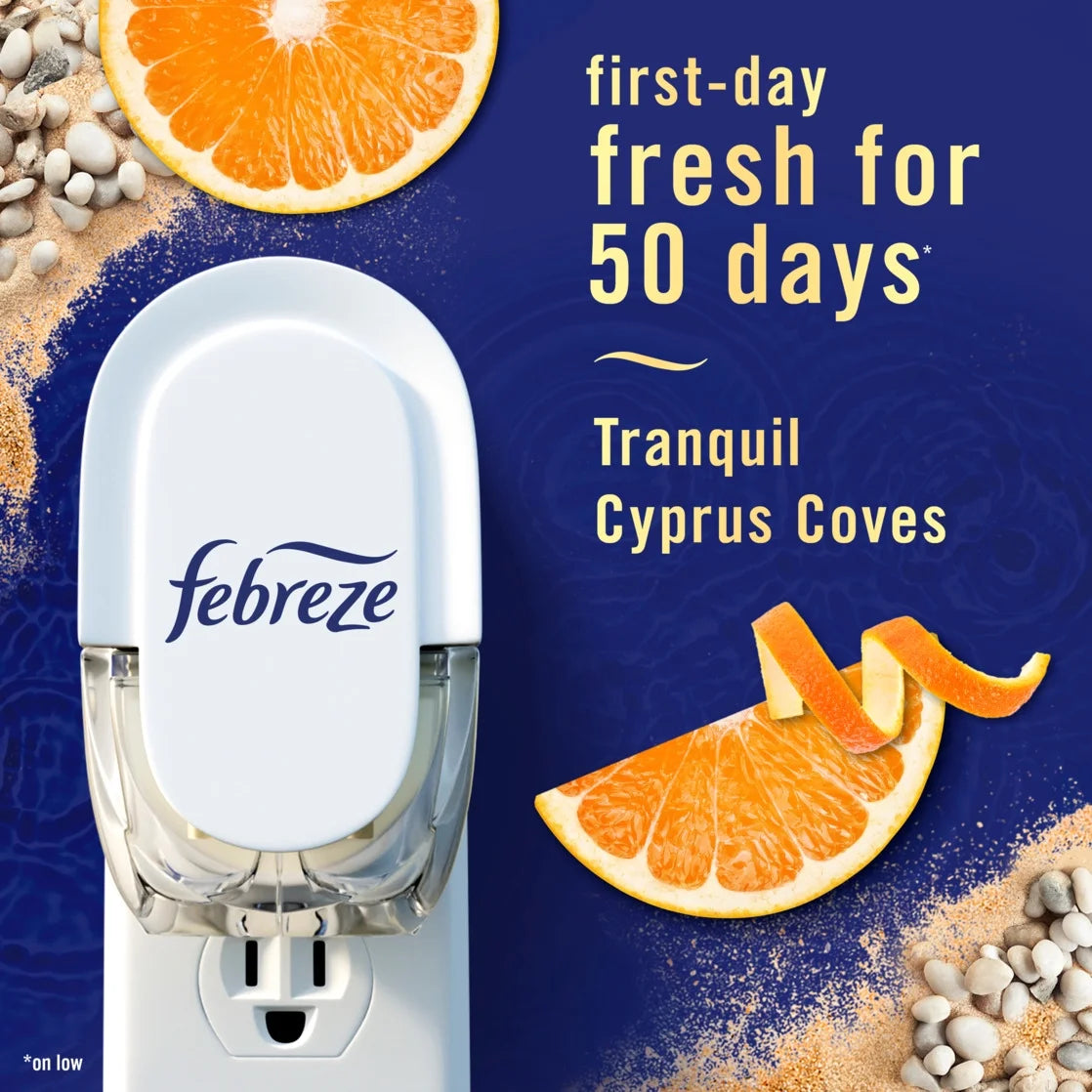 Febreze Plug In Air Freshener, Odor-Fighting Scented Oil Refill, Tranquil - View 4