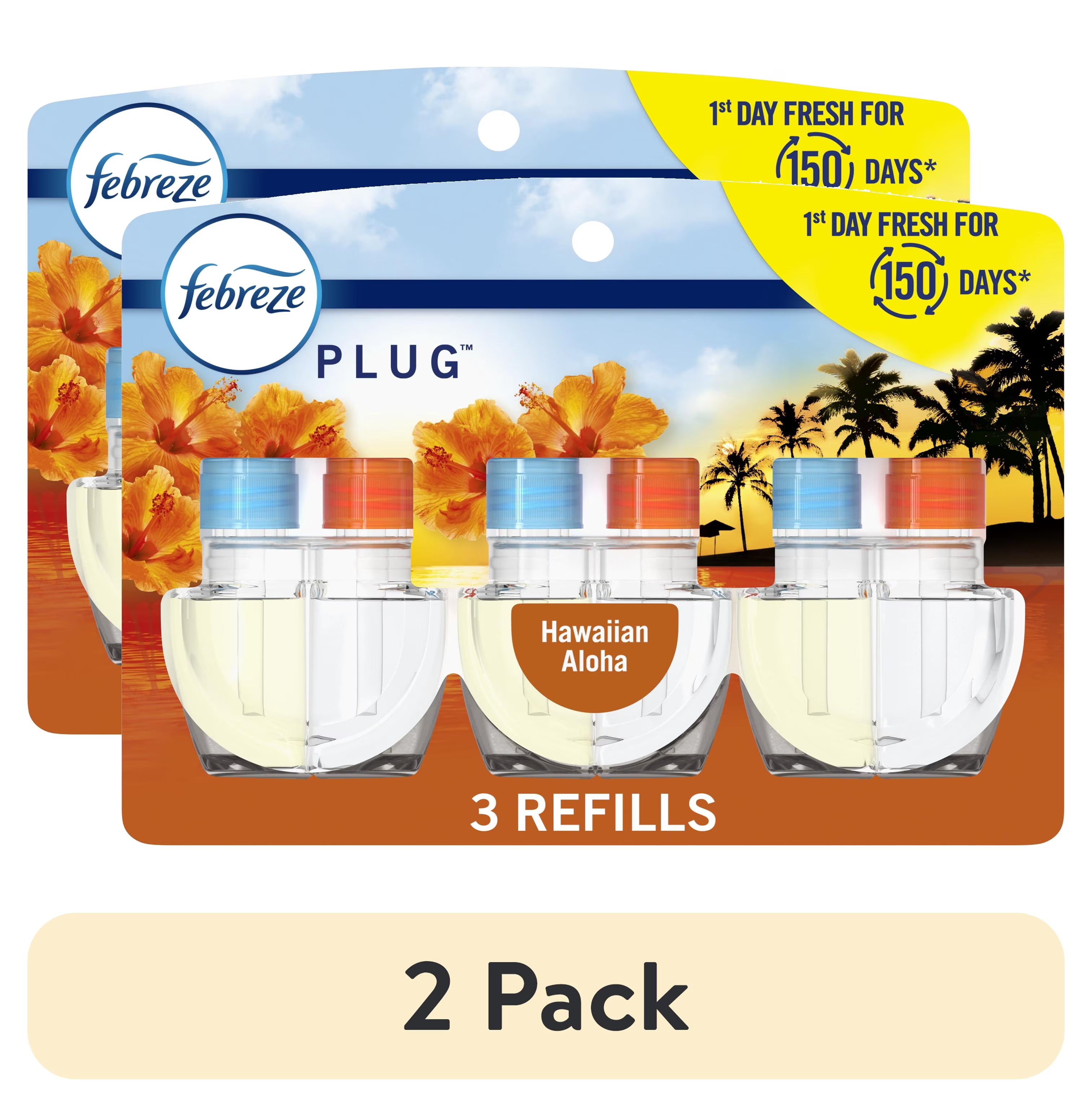 (6 pack) Febreze Plug In Air Freshener, Odor-Fighting Scented Oil Refill,