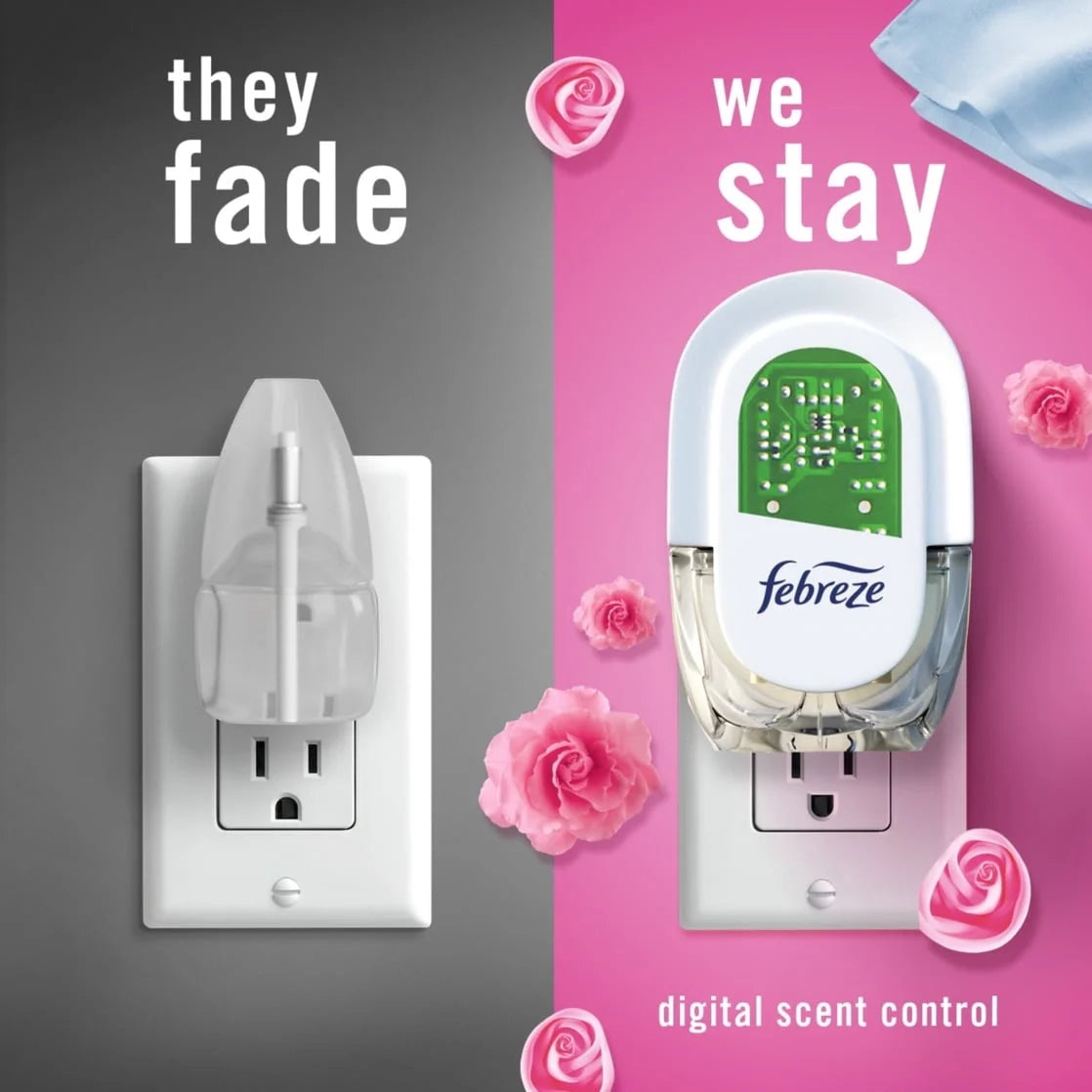 Febreze Plug In Air Freshener, Odor-Fighting Oil Refill, Downy April Fresh, 2 - View 2