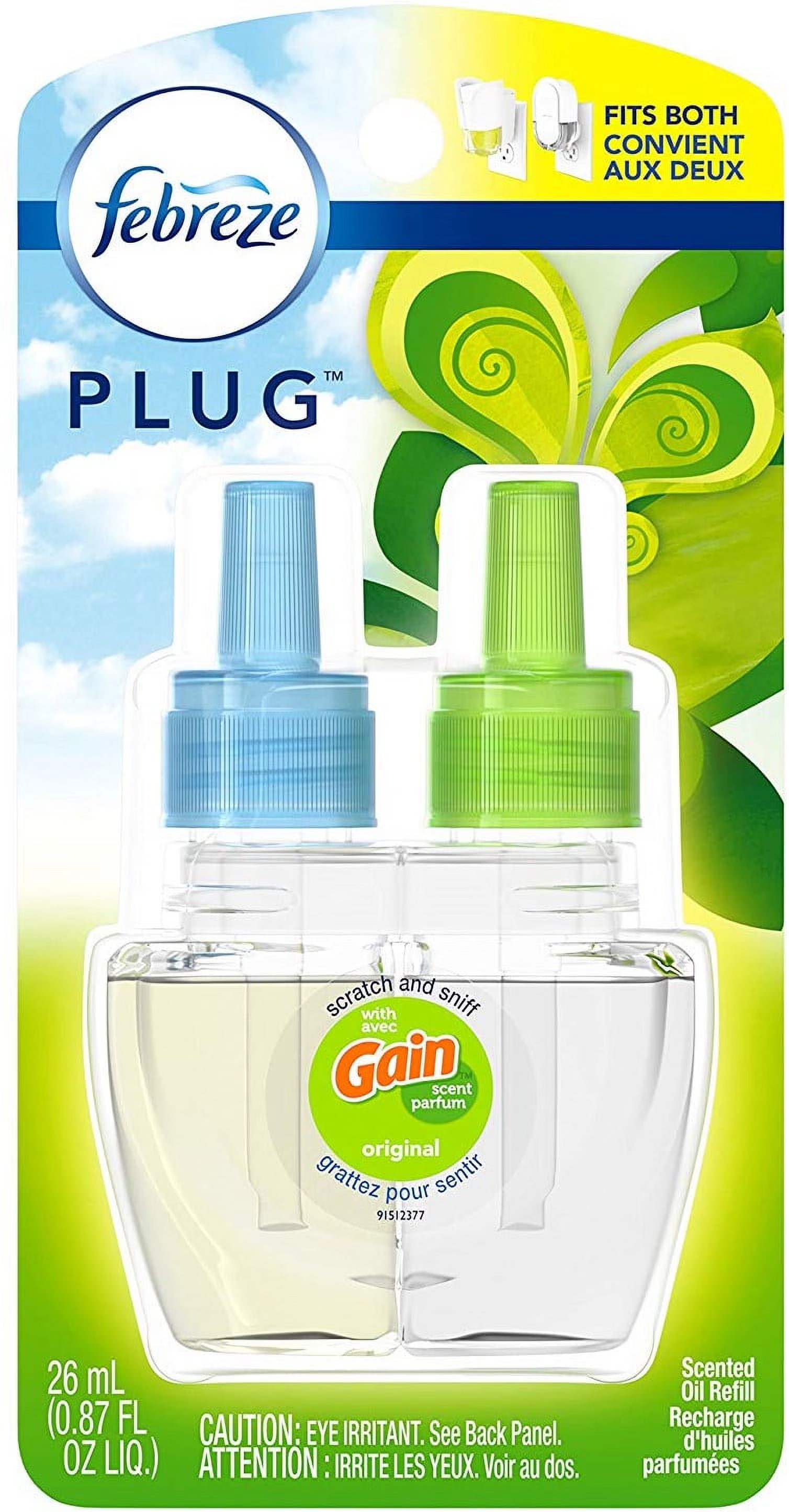 Febreze Plug Air Freshener Scented Oils Refill, Gain Original 1 Each - (Pack of - View 3