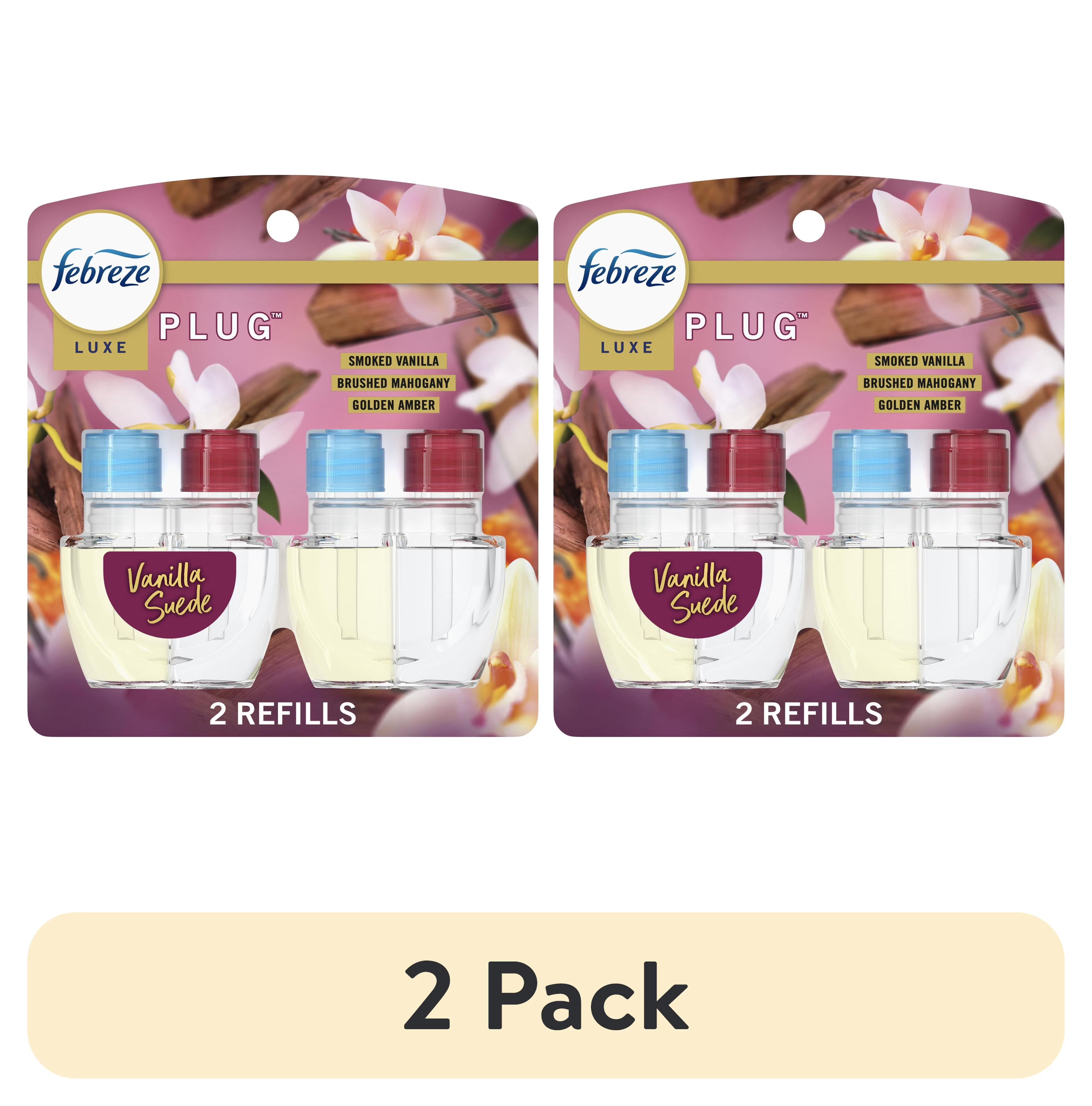 (2 pack) Febreze Plug In Air Freshener, Odor-Fighting Scented Oil Refill,