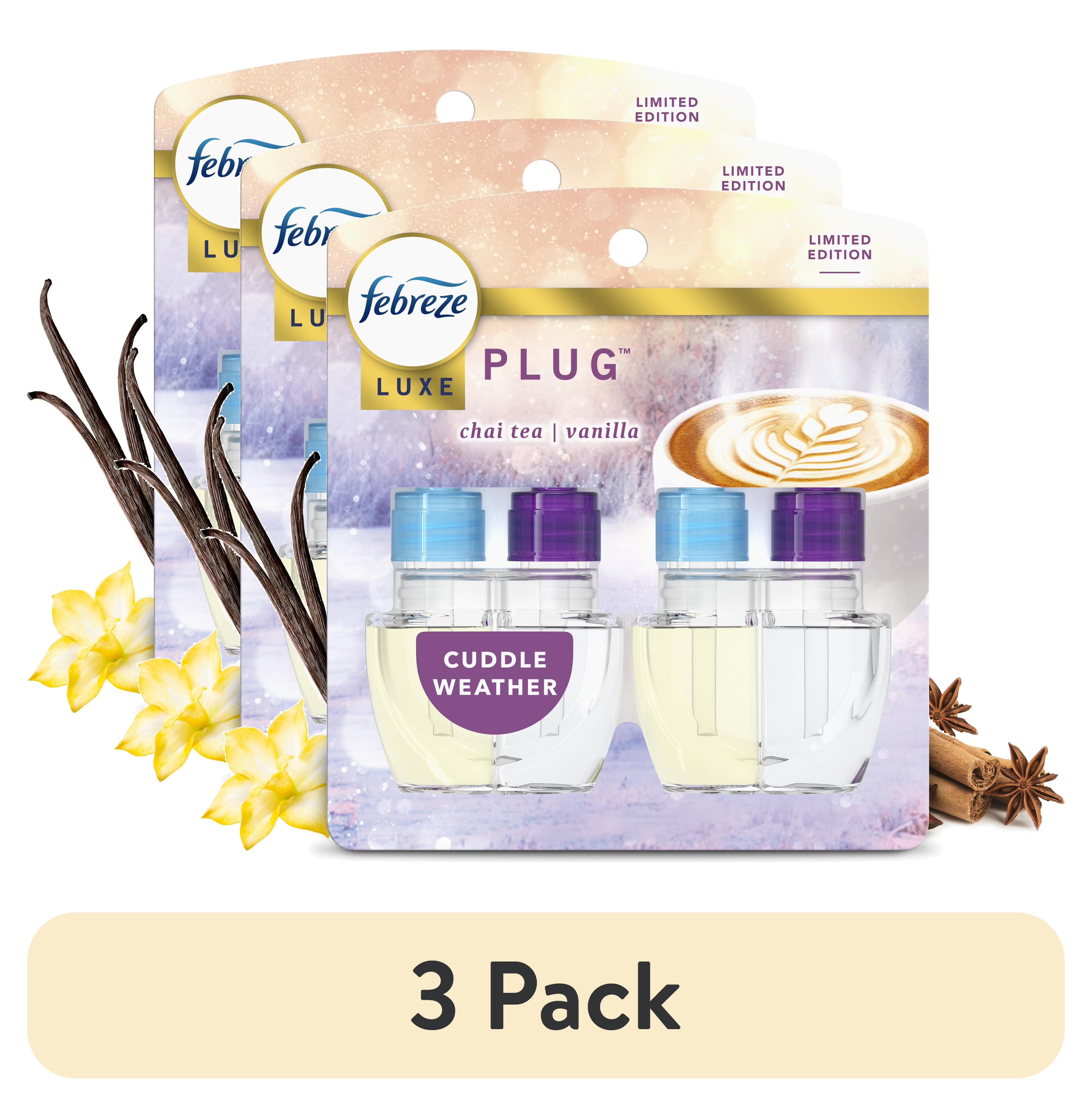 Febreze Plug In Air Freshener, Odor-Fighting Scented Oil Refill, Cuddle - View 2