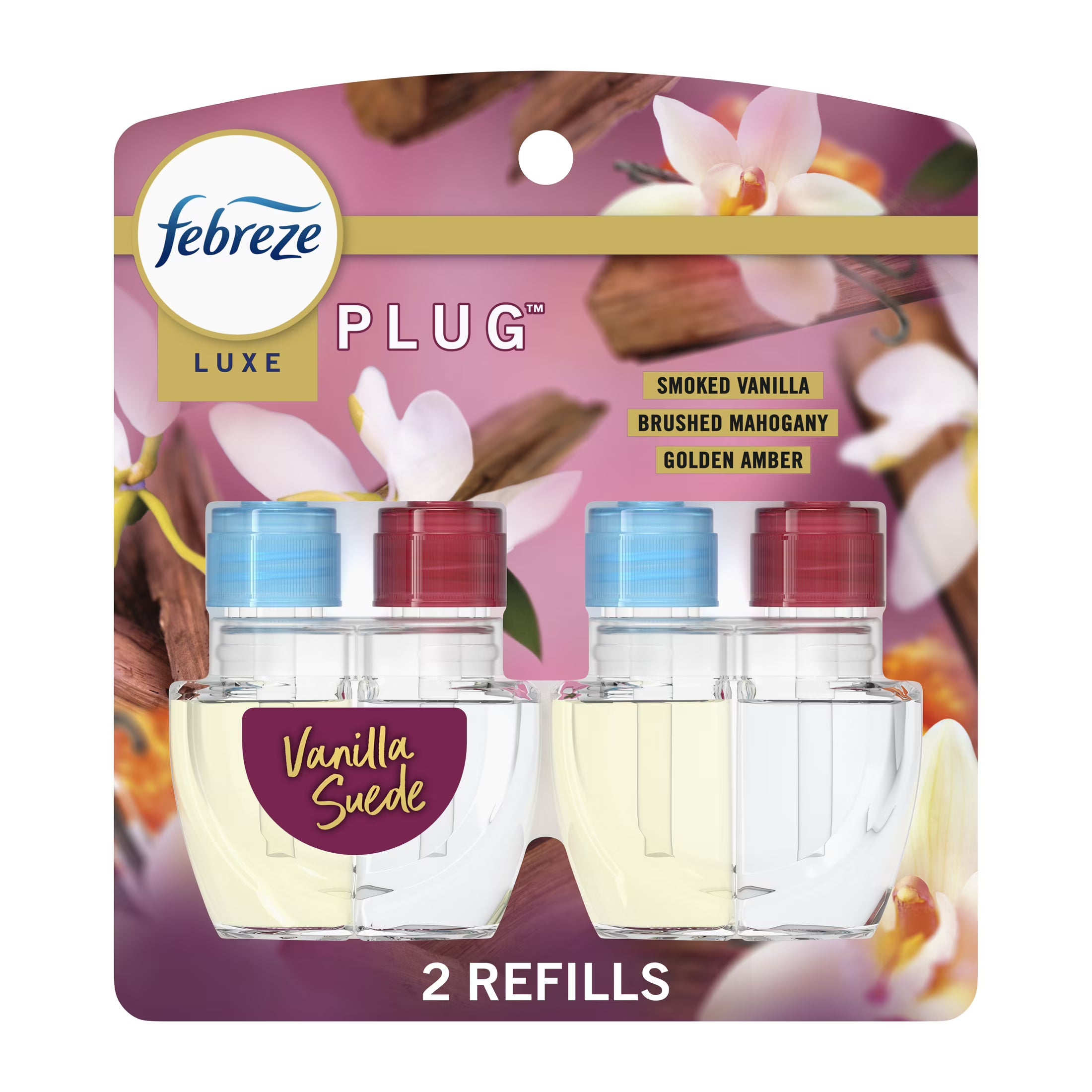 Febreze Plug In Air Freshener, Odor-Fighting Scented Oil Refill, Vanilla Suede
