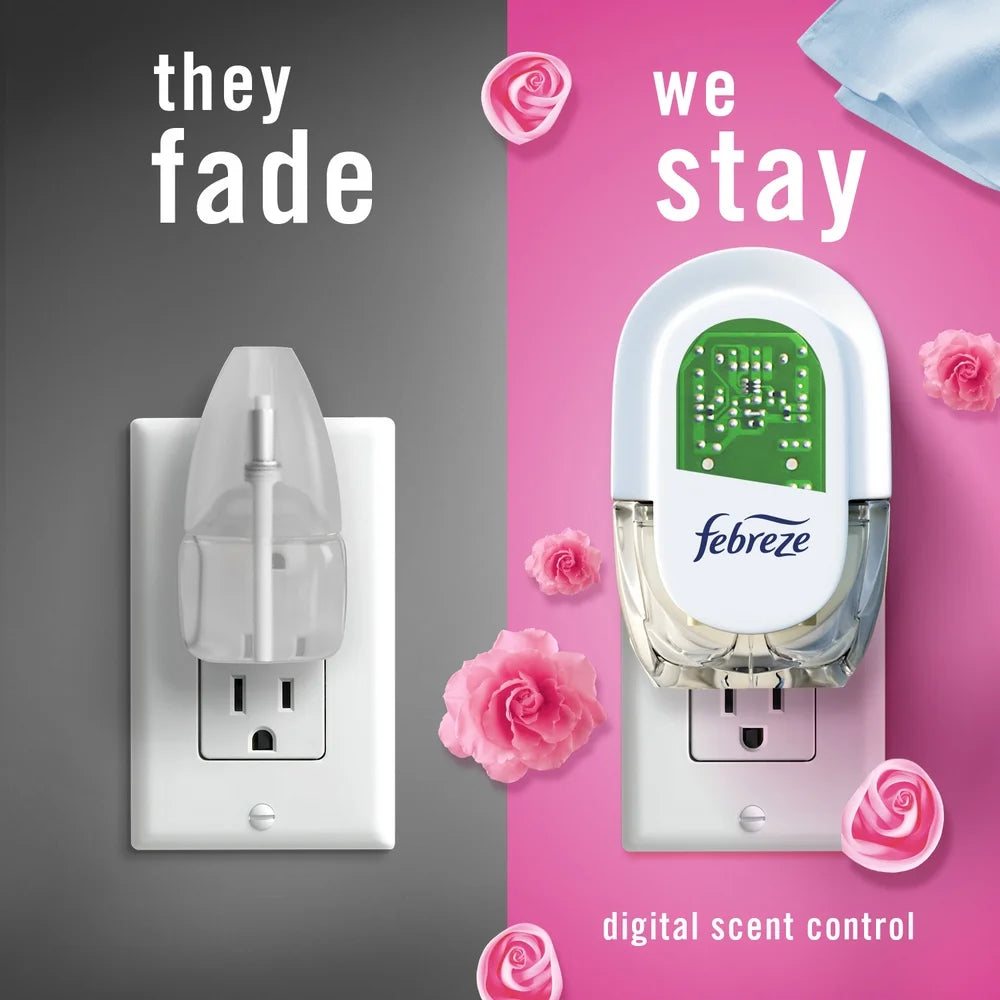 Febreze Plug In Air Freshener, Scented Oil Refill, Downy April Fresh, Starter - View 5