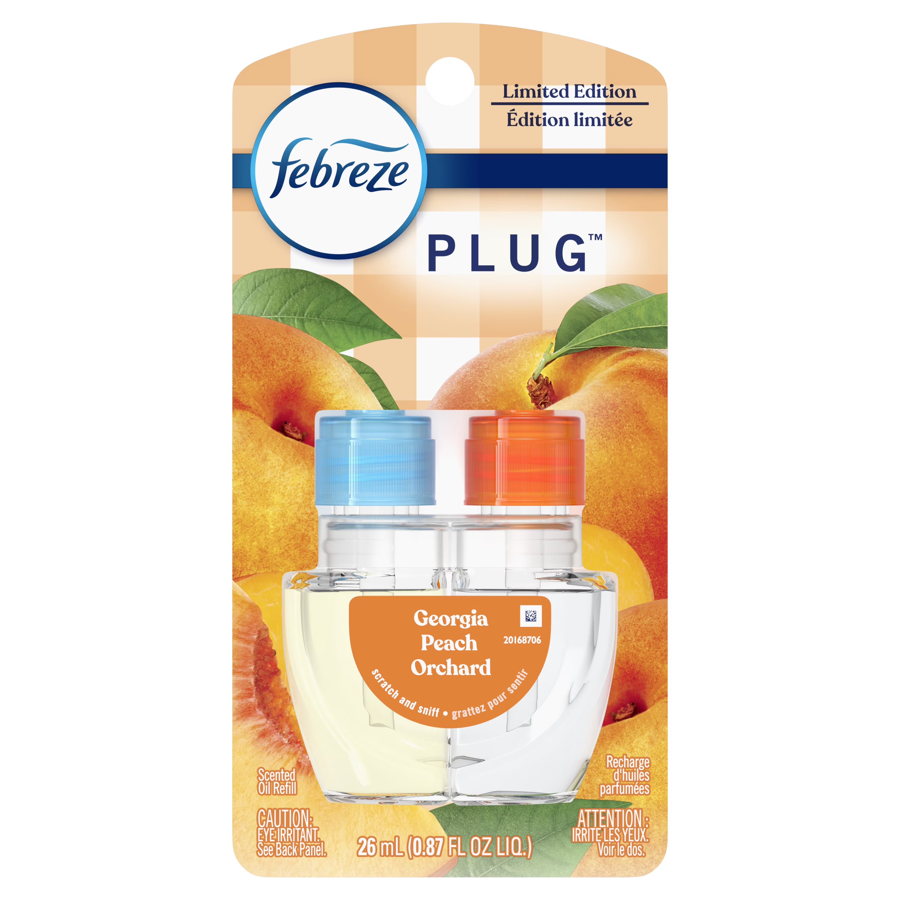 Febreze Plug In Air Freshener, Odor-Fighting Scented Oil Refill, Georgia Peach